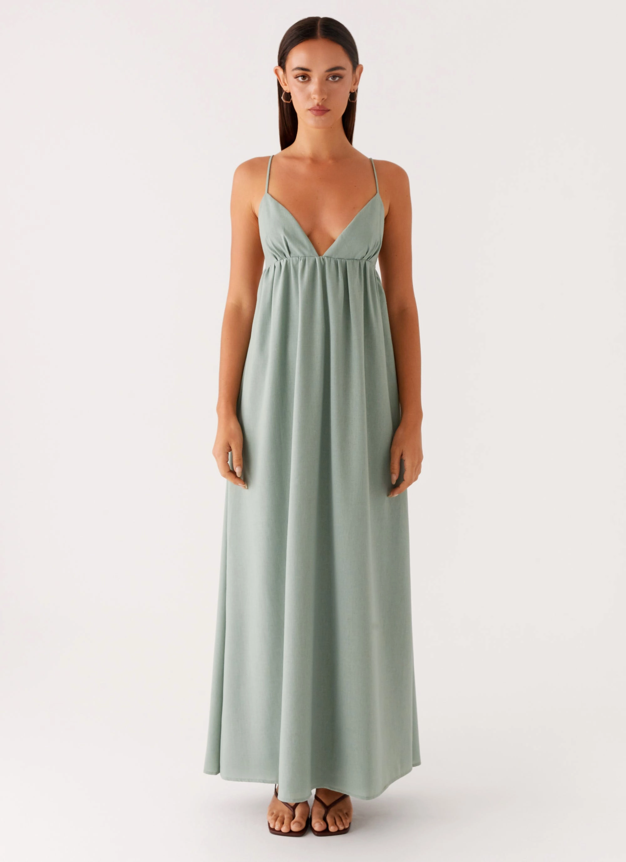 Smooth Outline Greer Maxi Dress - Sage