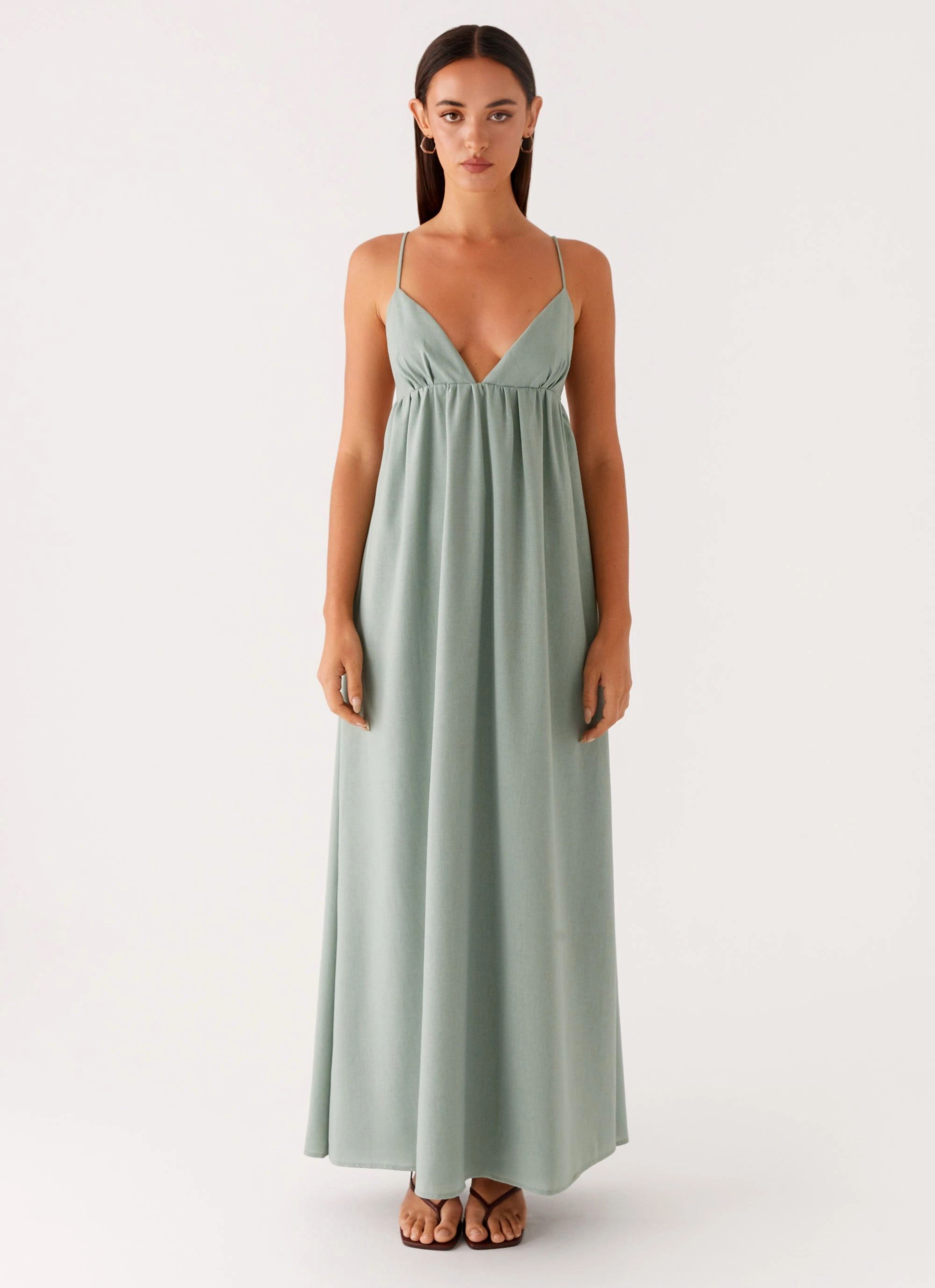 Greer Maxi Dress - Sage Trendy Comfort Cozy Design