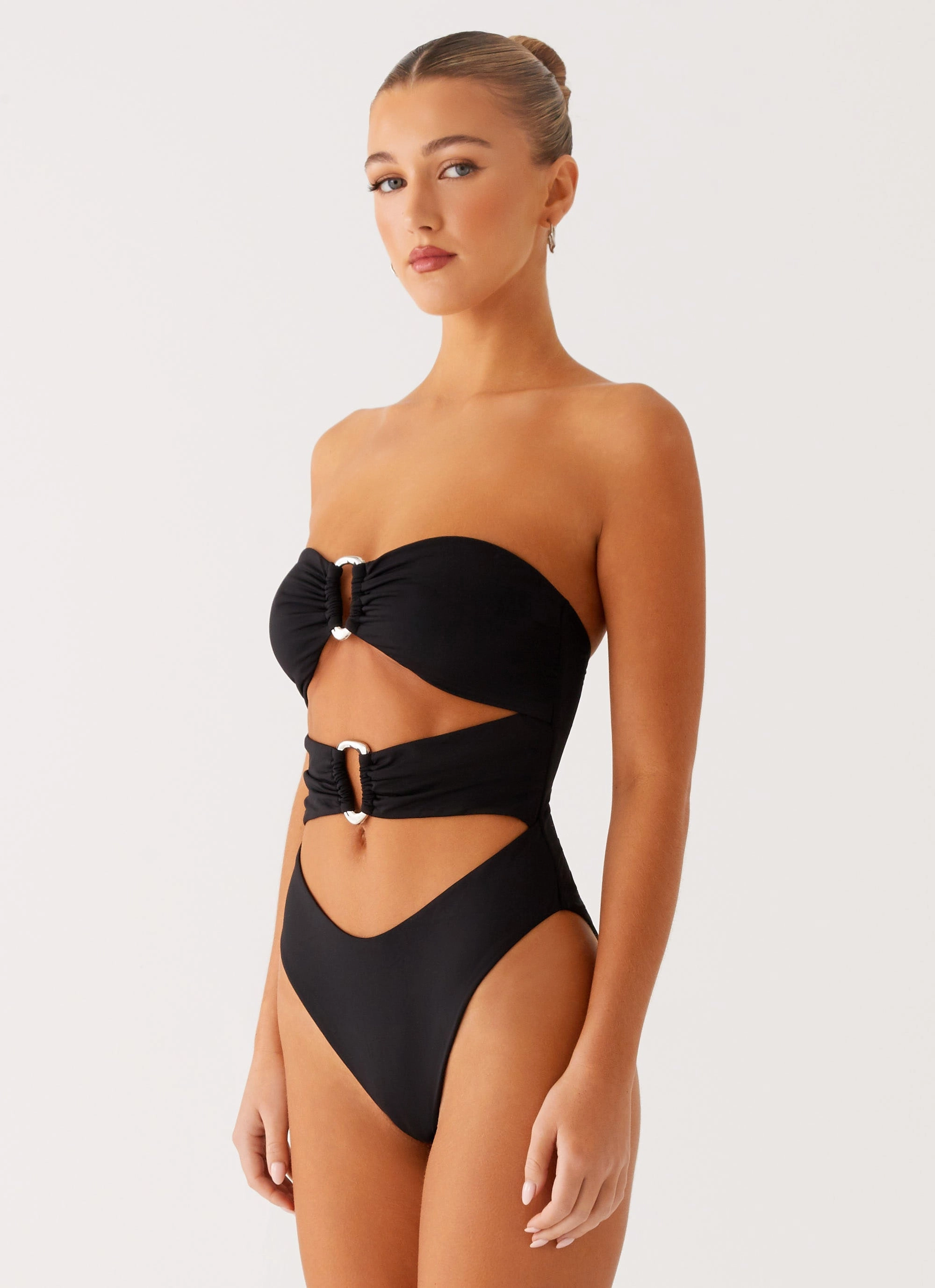 Grenada One Piece Swimsuit - Black Lightweight Compression Material Odor Control Tech