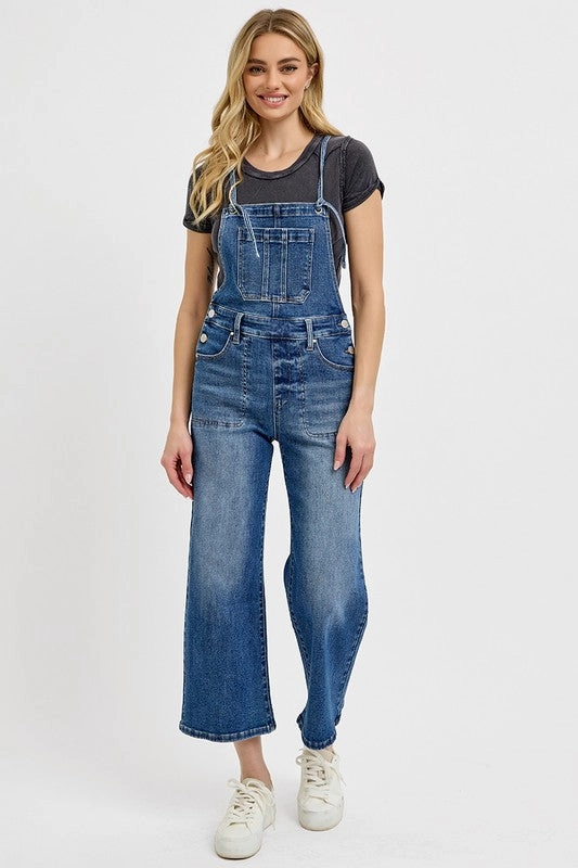 Wicking Inner Lining SHANNON CROP STRAIGHT OVERALLS S-XL