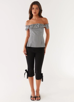 LowImpact Manufacturing Gwyneth Top - Black Gingham