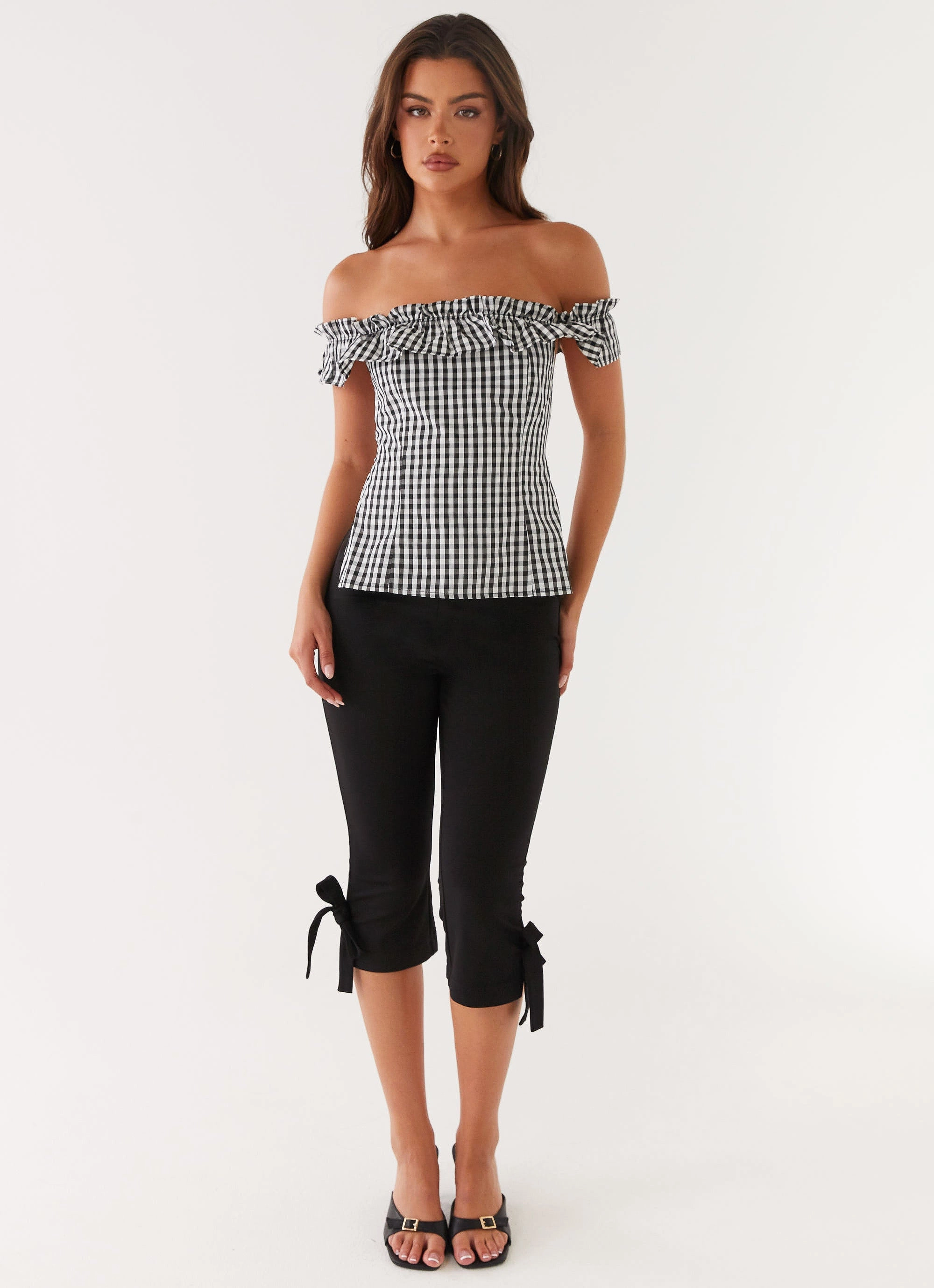 LowImpact Manufacturing Gwyneth Top - Black Gingham