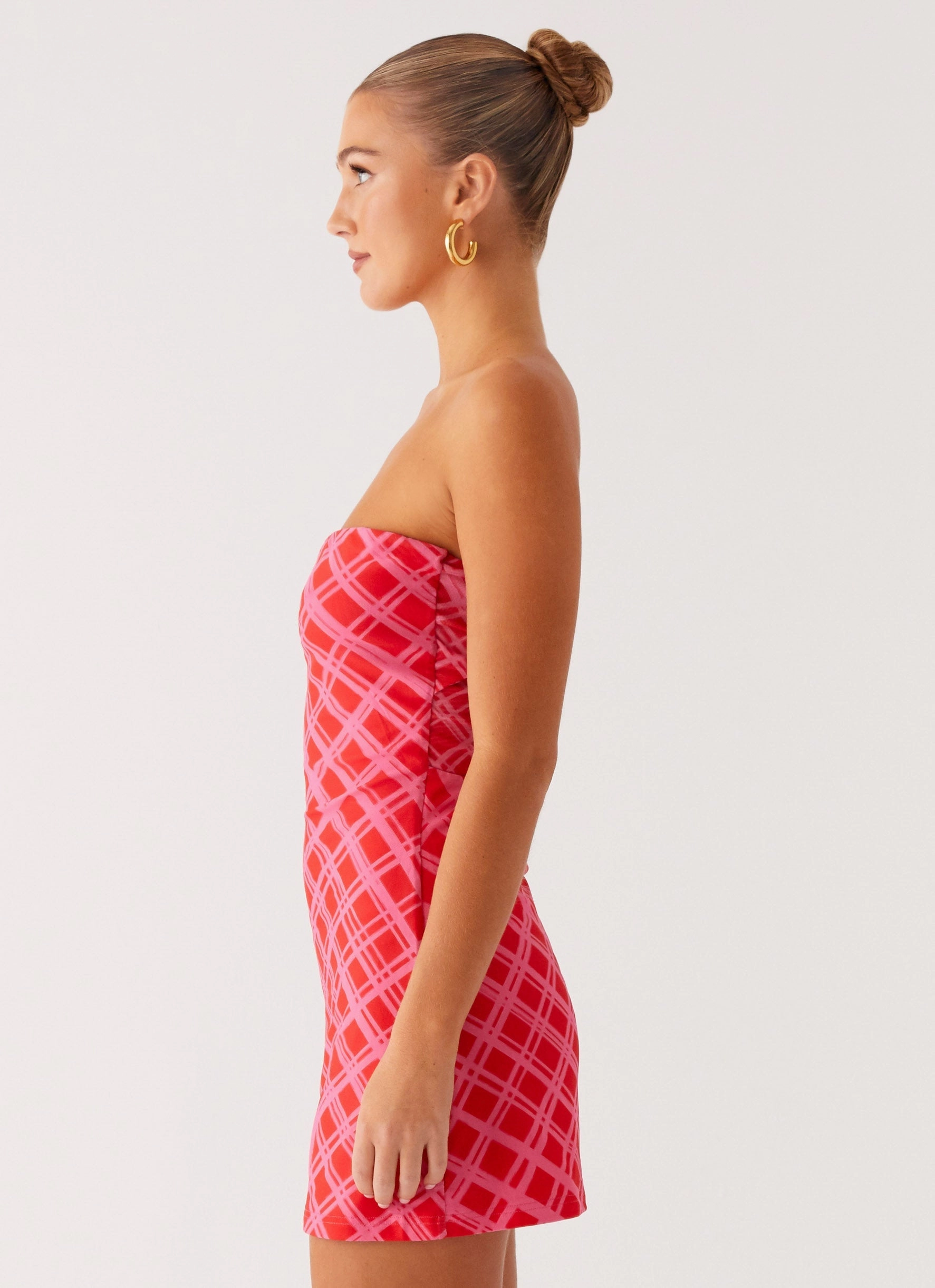 Hamilton Mini Dress - Pink Check Trendy Tailoring