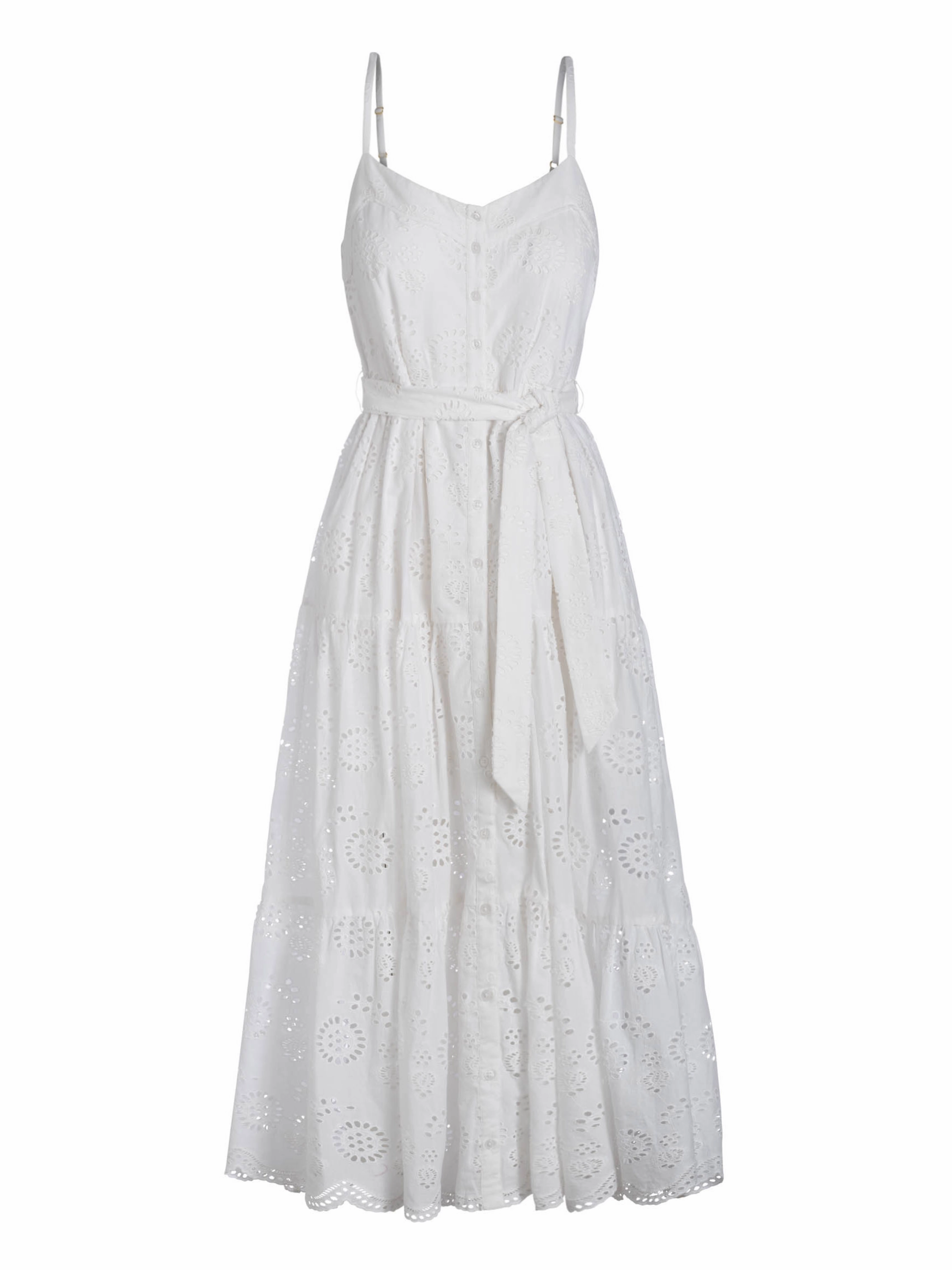 Addyson Dress In Fresh White Eyelet Fit for All Seasons Cozy Balance
