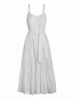 Addyson Dress In Fresh White Eyelet Fit for All Seasons Cozy Balance