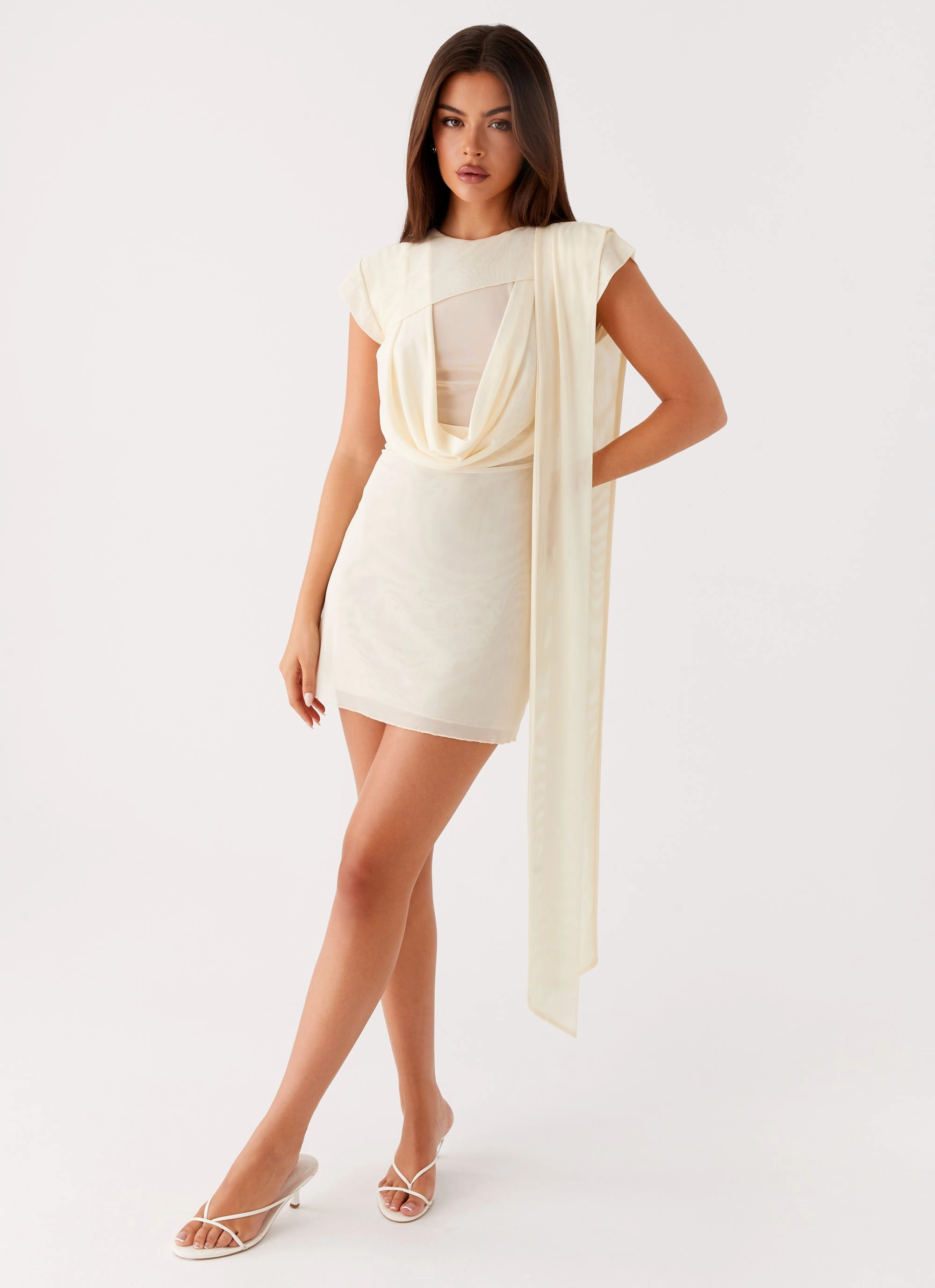 Indoor Event Lightweight Layer Felipe Mini Dress - Yellow