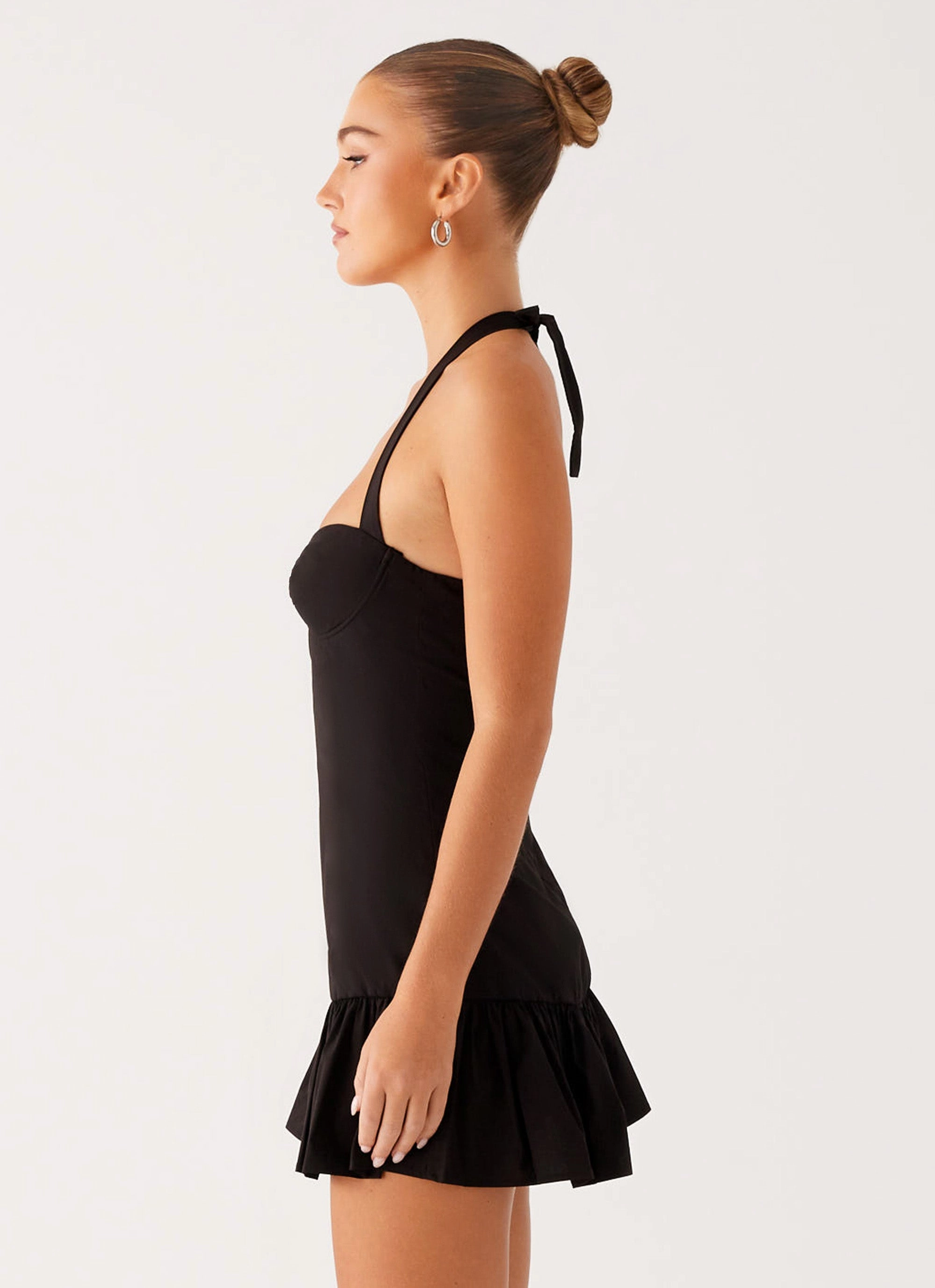 Timeless Layer Free Shape Cheryl Bustier Mini Dress - Black