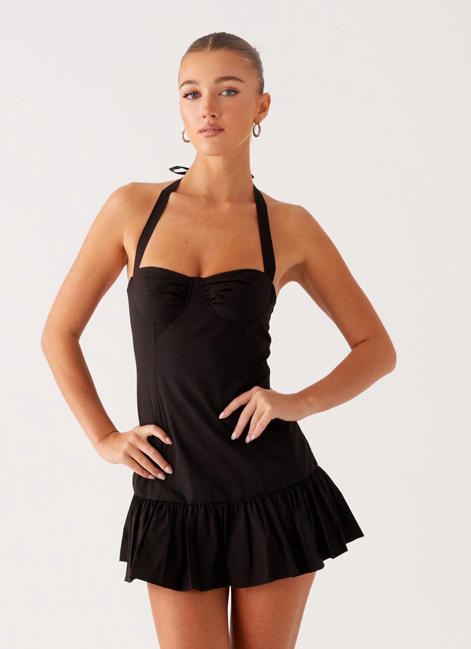 Cheryl Bustier Mini Dress - Black Playful and flirty dress