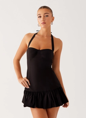 Feminine Touch Cheryl Bustier Mini Dress - Black