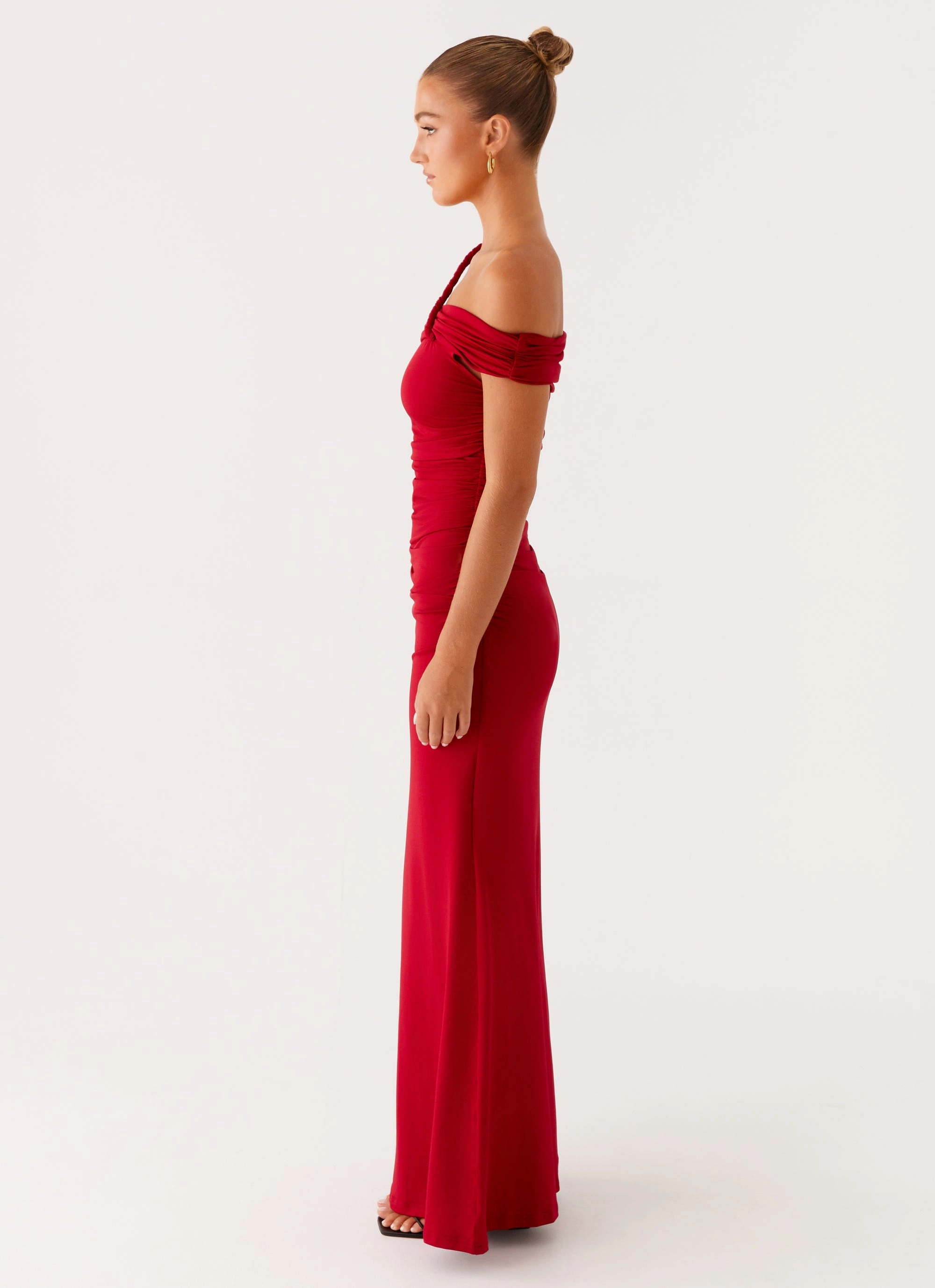 Fitted Look After This Maxi Dress - Raspberry