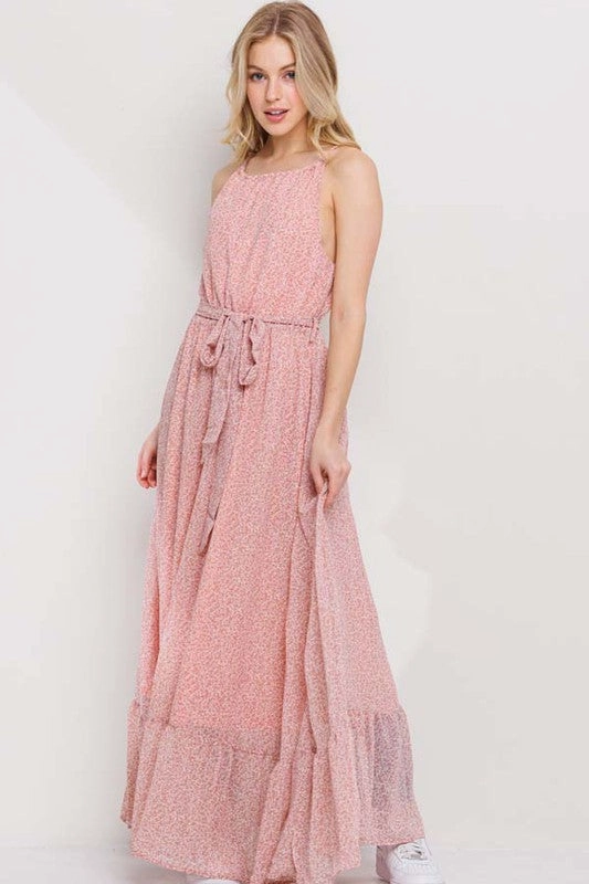 Classic Touch Travel Staple HAPPY FEELINGS FLOWER PRINT DRESS