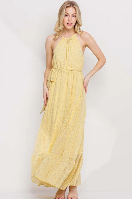 Refined Line HAPPY FEELINGS FLOWER PRINT DRESS