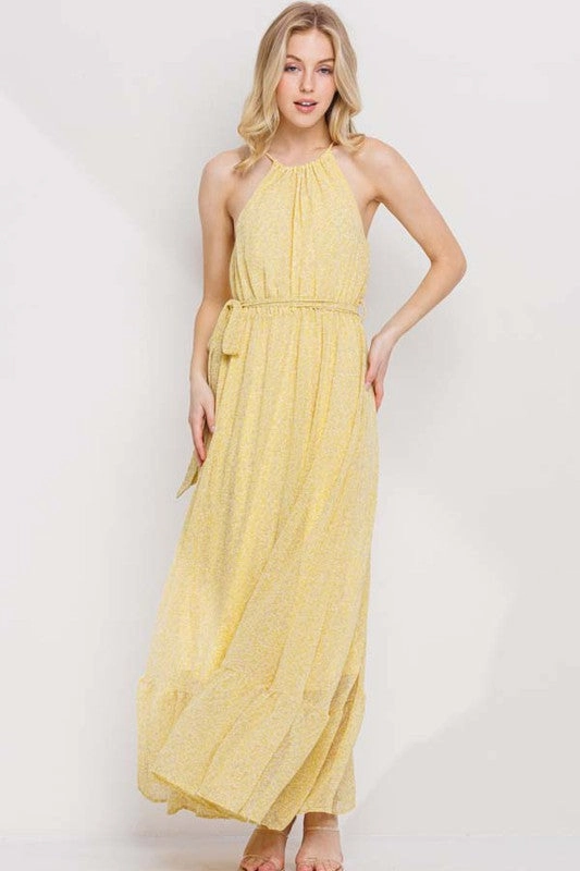 Fitted Mood HAPPY FEELINGS FLOWER PRINT DRESS