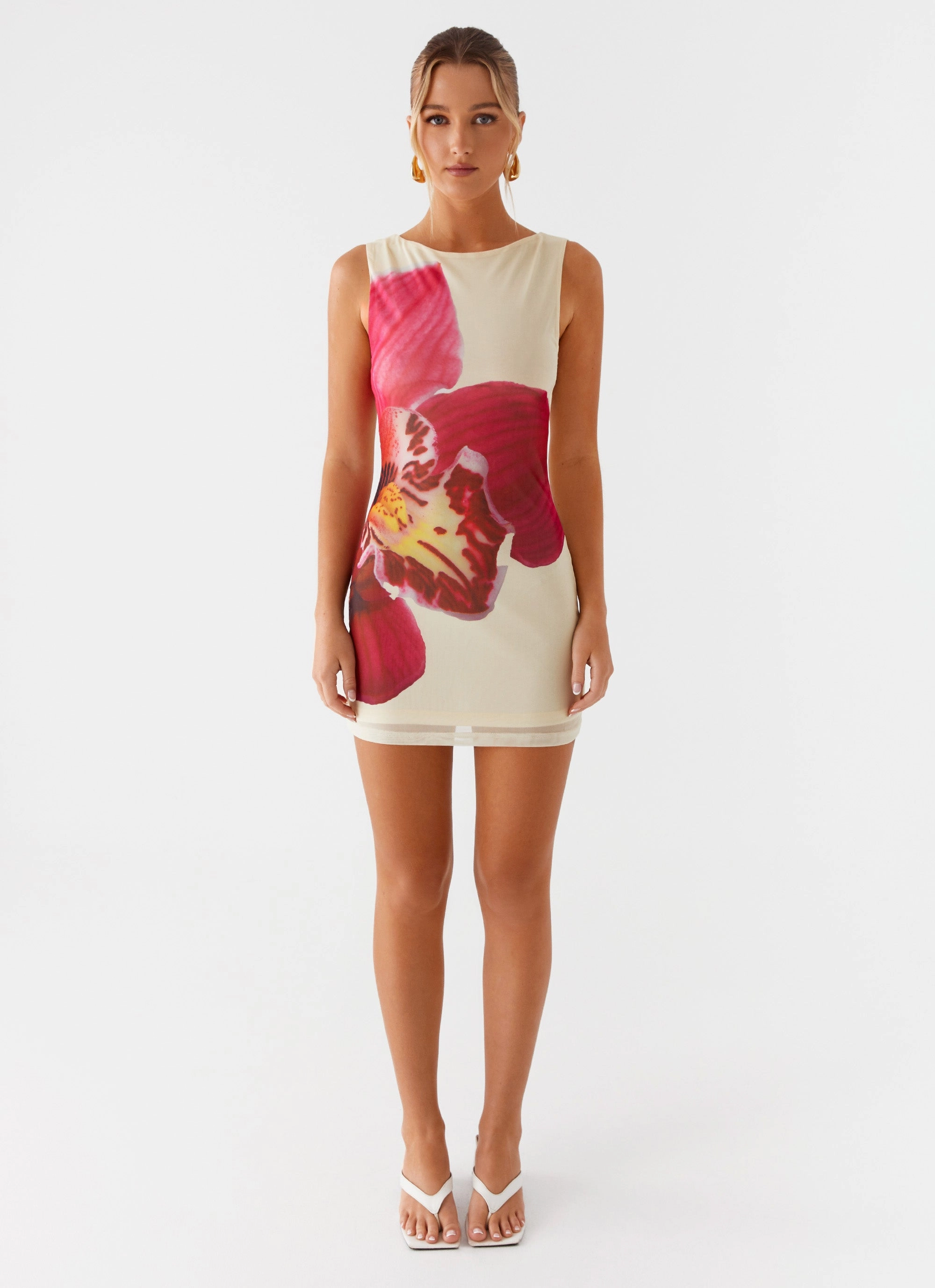 Maximalist-Trend Happy Hour Mini Dress - Yellow