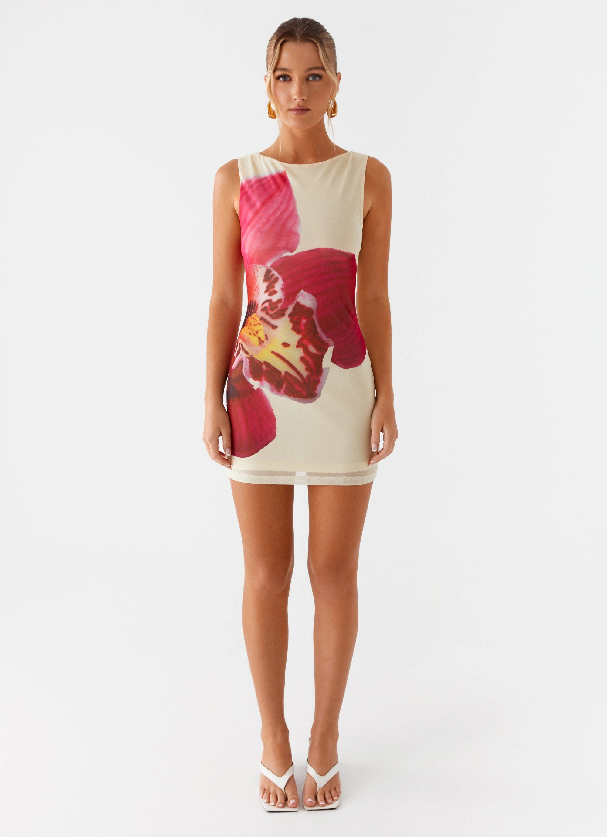 Happy Hour Mini Dress - Yellow Light and breezy summer dress Subtle-Print