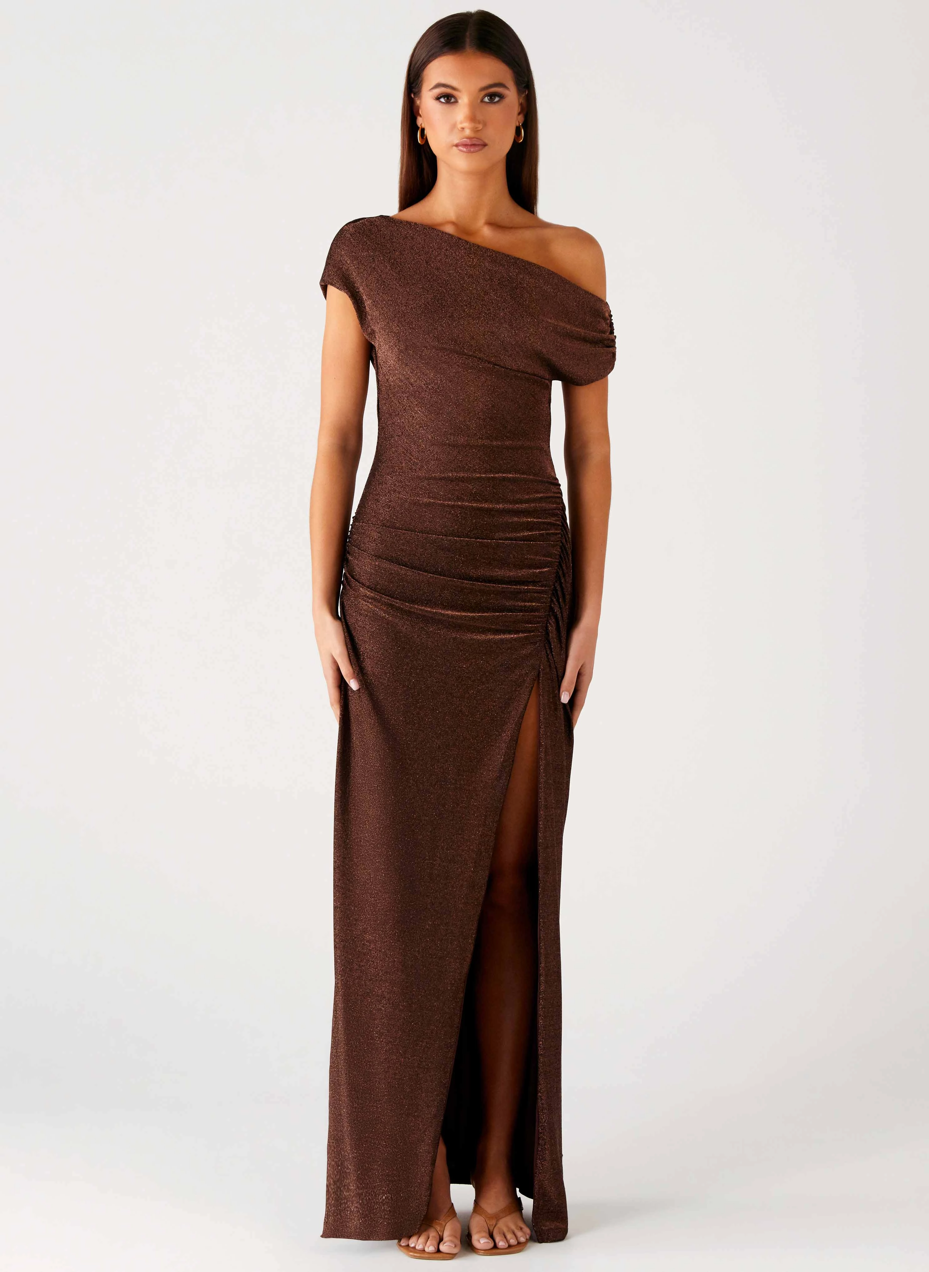 Harvest Moon Maxi Dress - Chocolate Dressy Glow