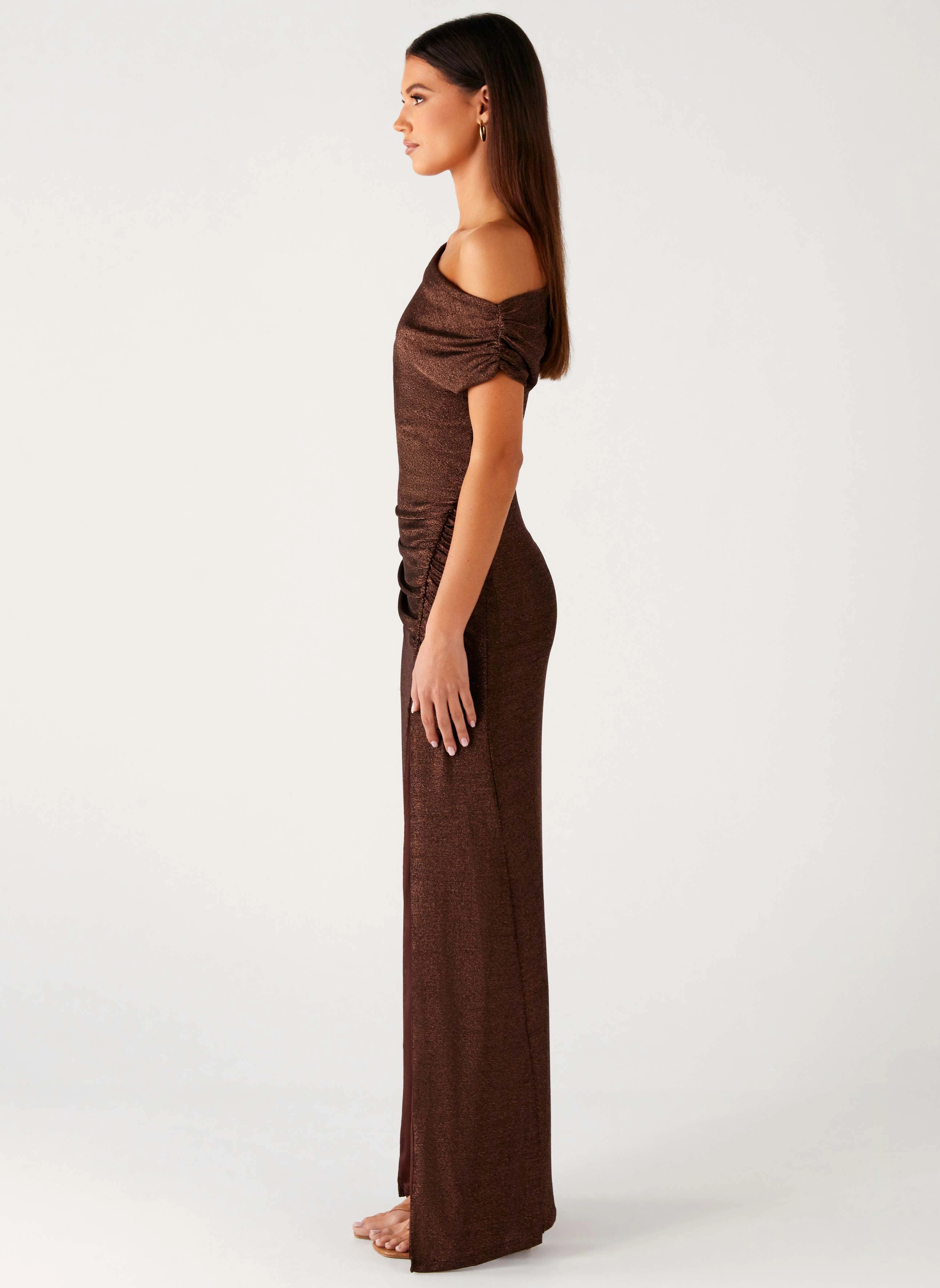 Timeless elegance Harvest Moon Maxi Dress - Chocolate