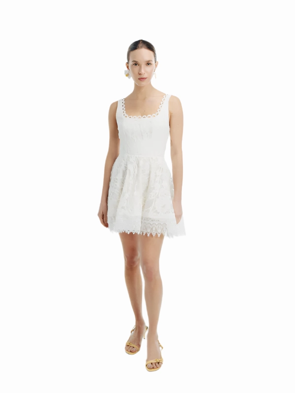 Havana Mini Dress in White Joyful Look