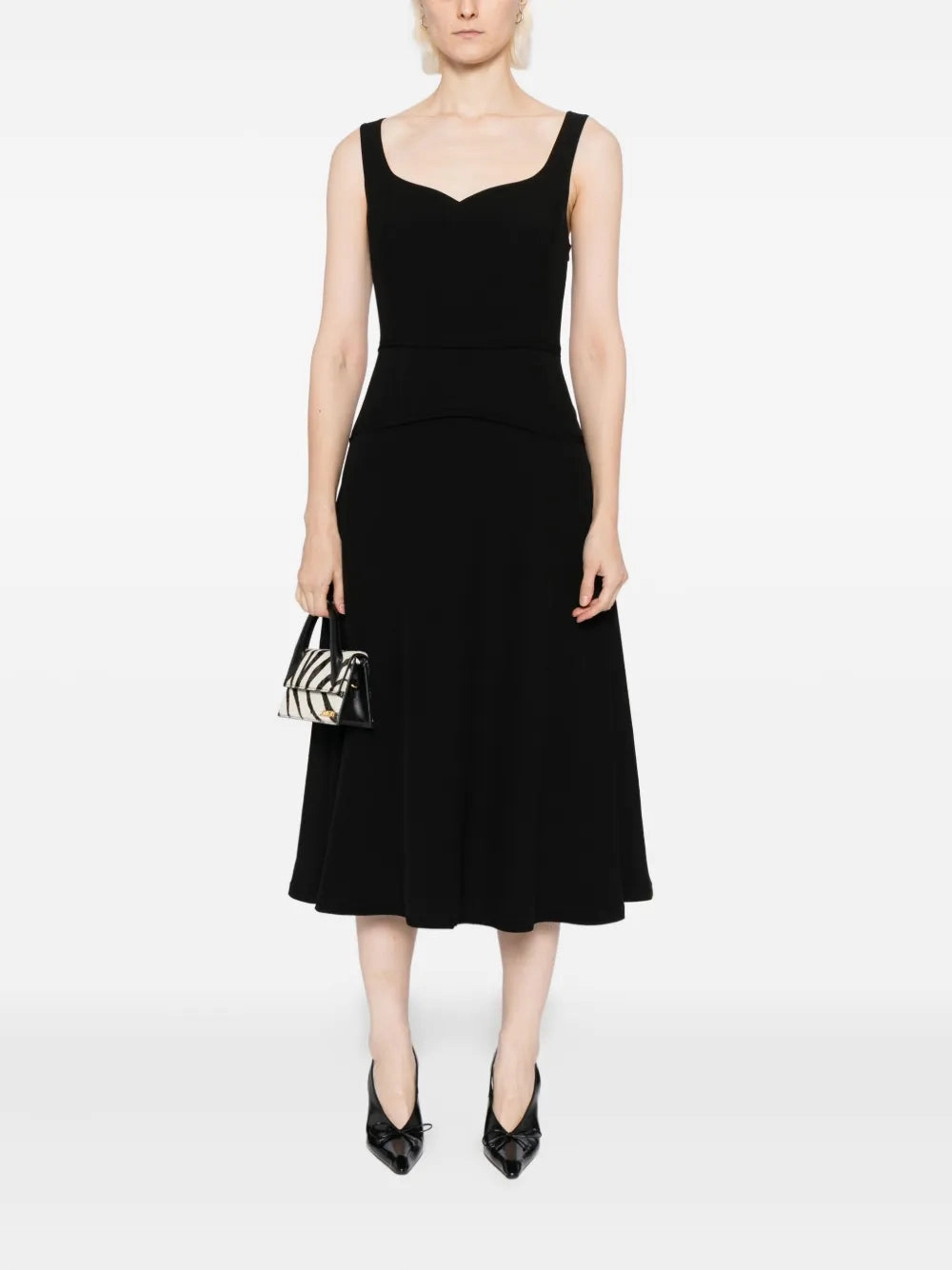 Lace Fine Feminine Charm Vivi Midi Dress in Noir