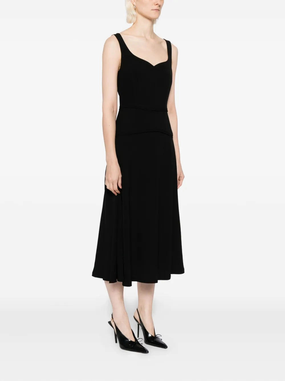 Vivi Midi Dress in Noir understated look Perfectly Crafted