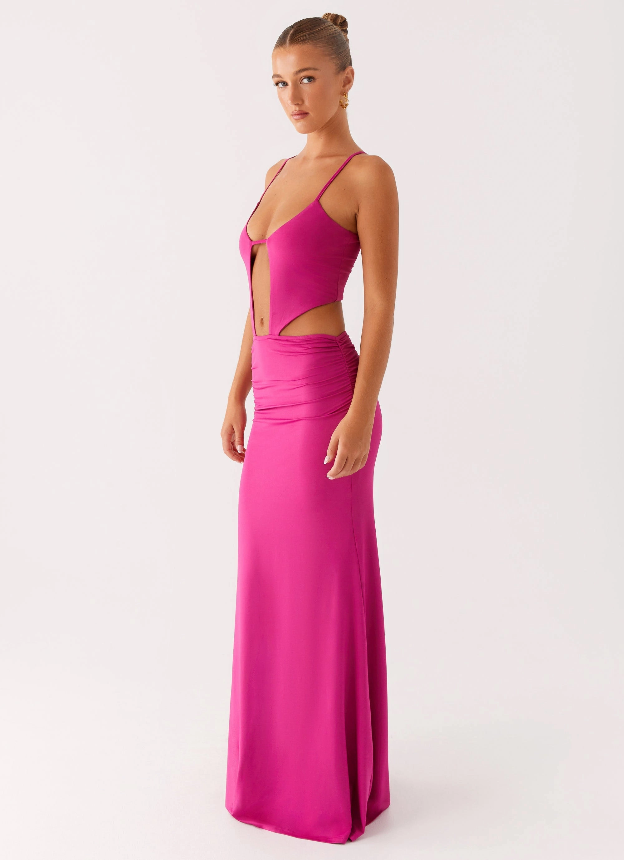 Headliner Maxi Dress - Fuchsia Minimalist Style