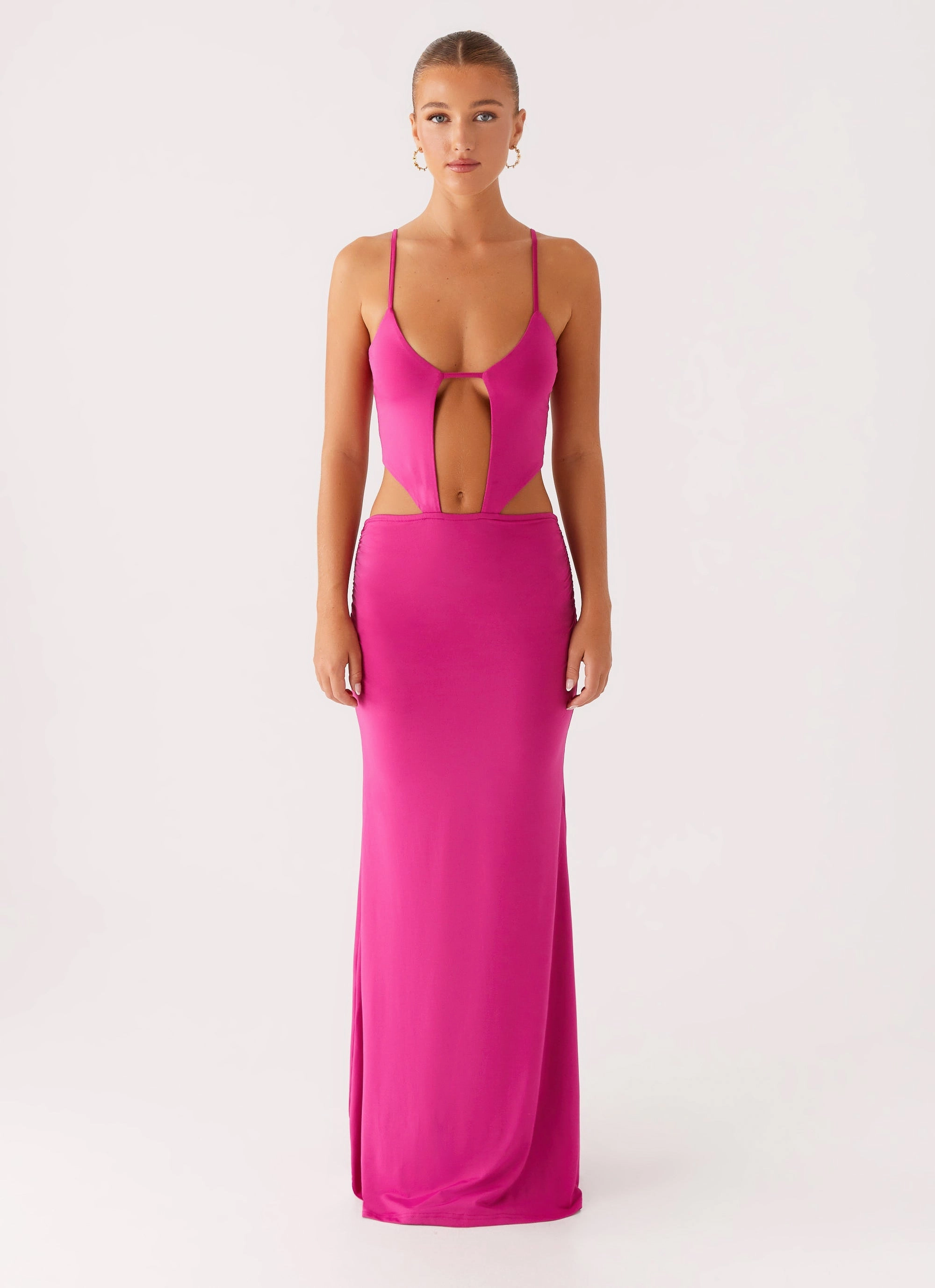 Headliner Maxi Dress - Fuchsia Texture Soft