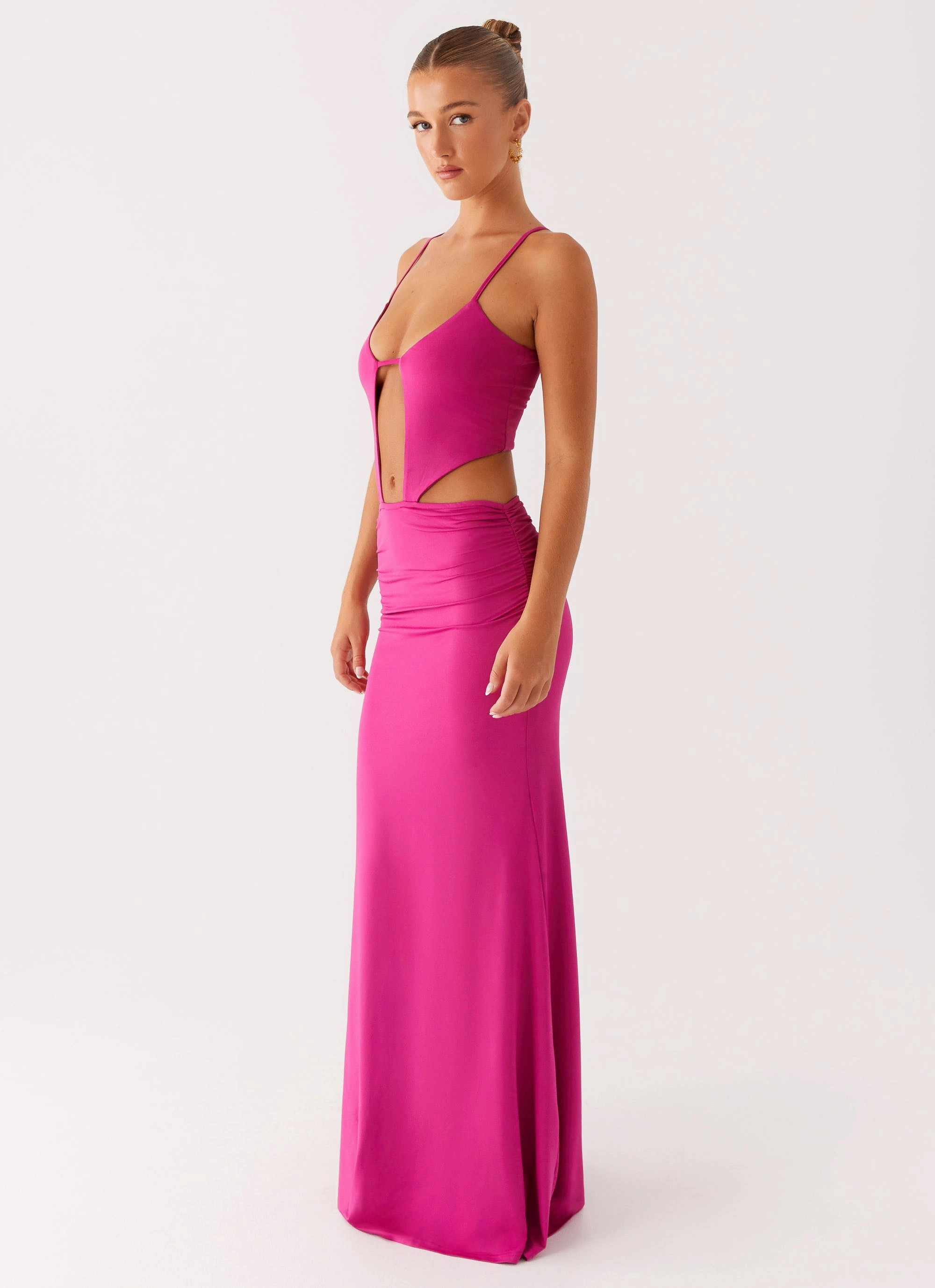 Headliner Maxi Dress - Fuchsia Versatile Piece Classic Layering