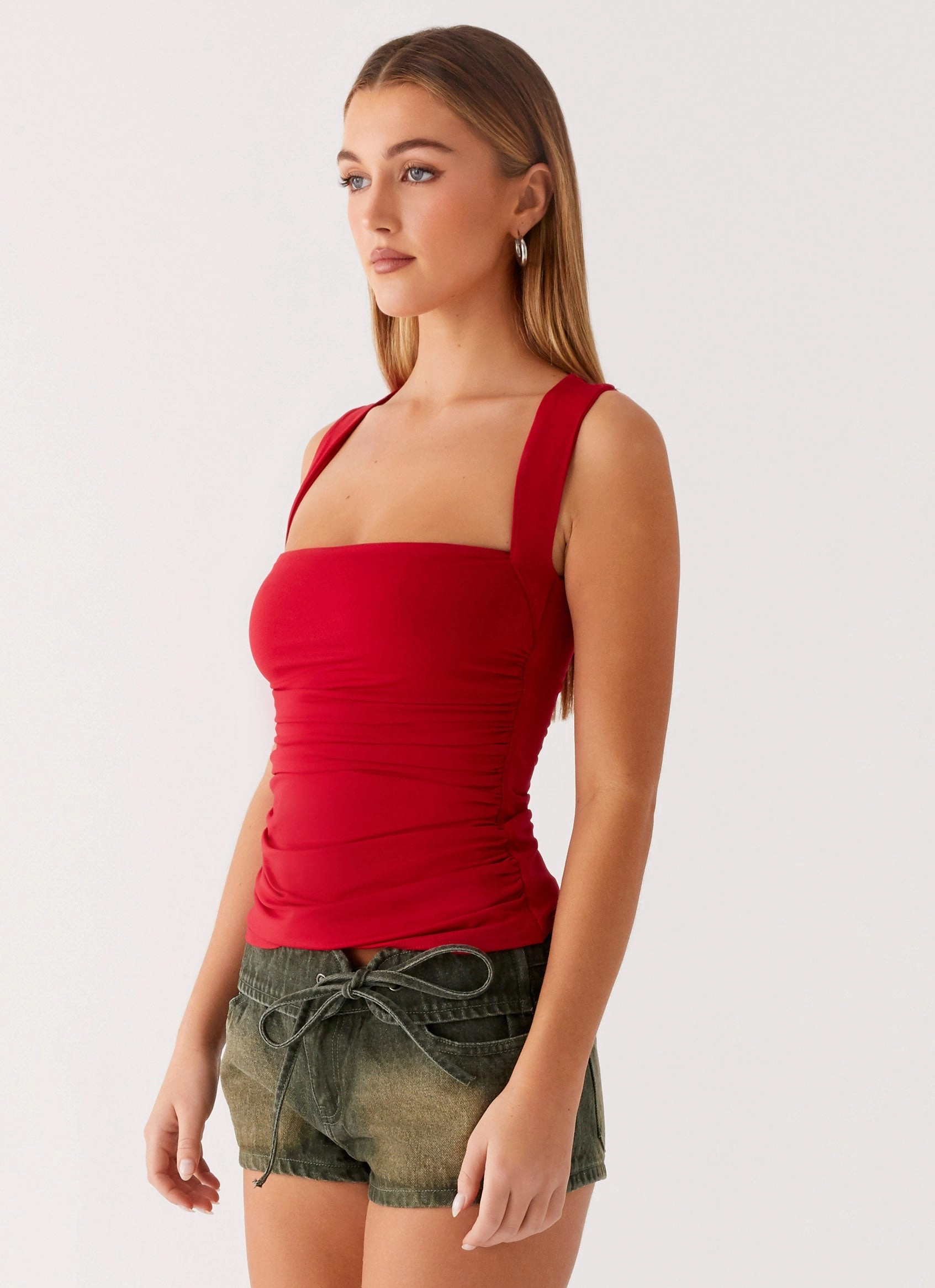 Aria Top - Merlot Red Eco Friendly Material