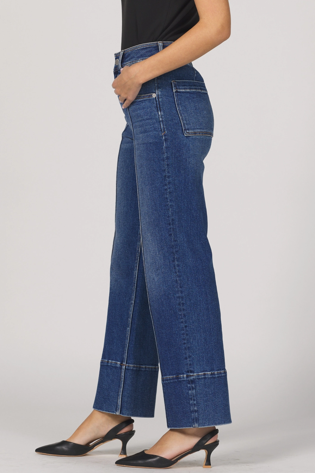 Holly Straight Leg Cuff Jeans - Midtown Loose cut