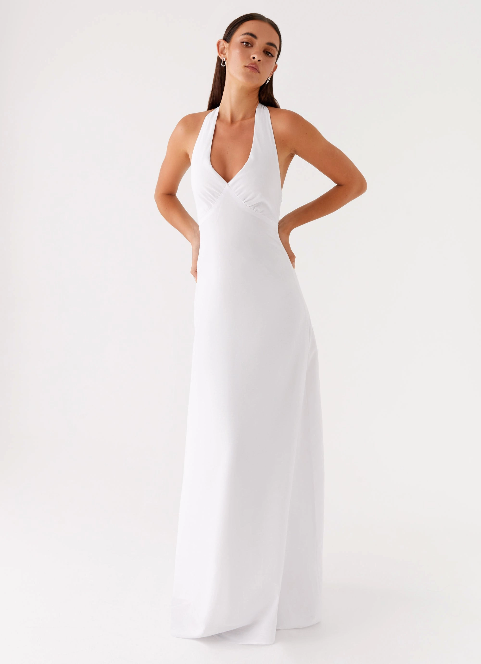 Heavy Hearted Linen Maxi Dress - White Fit Focused