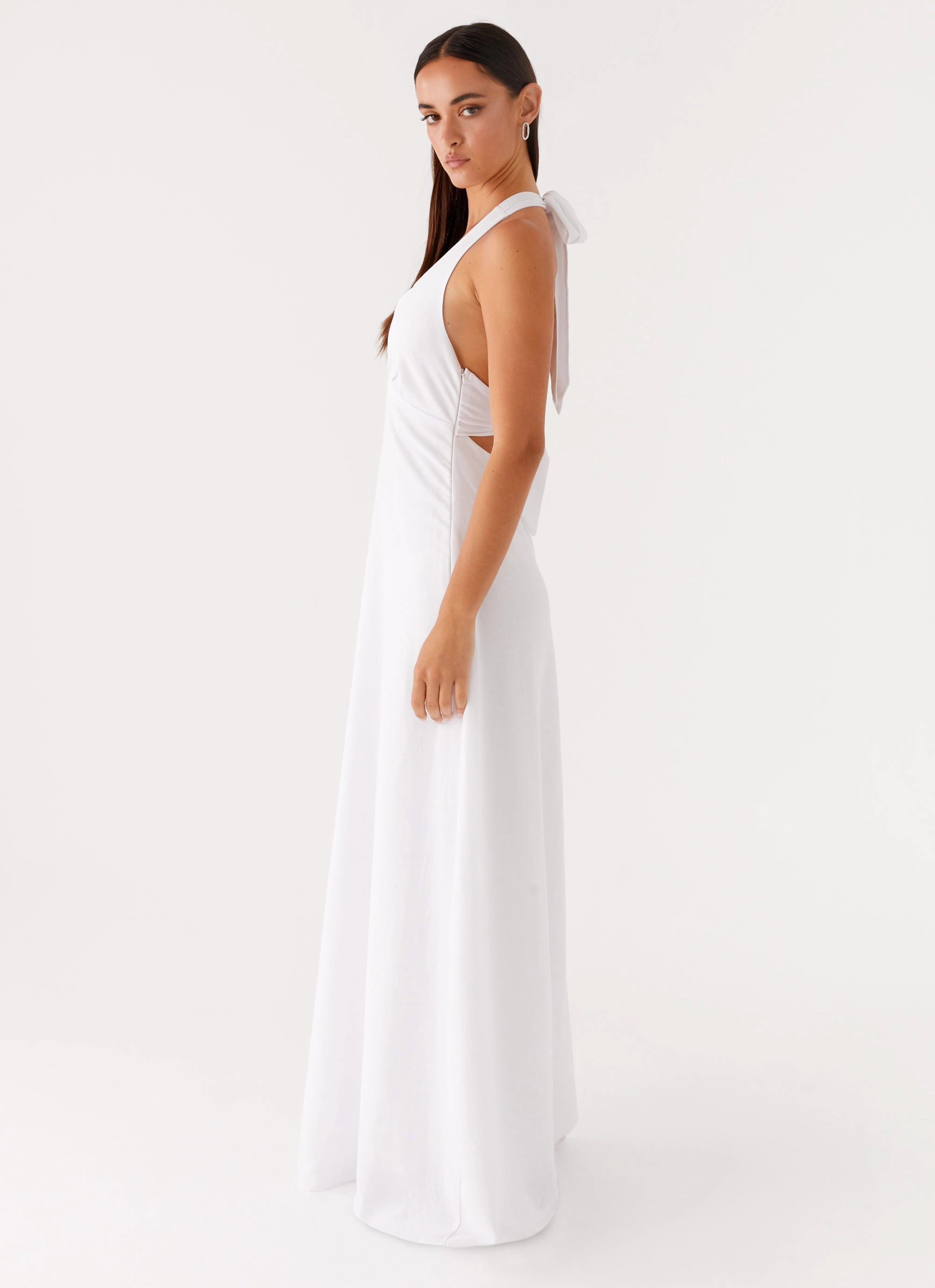 Heavy Hearted Linen Maxi Dress - White Cozy Wear