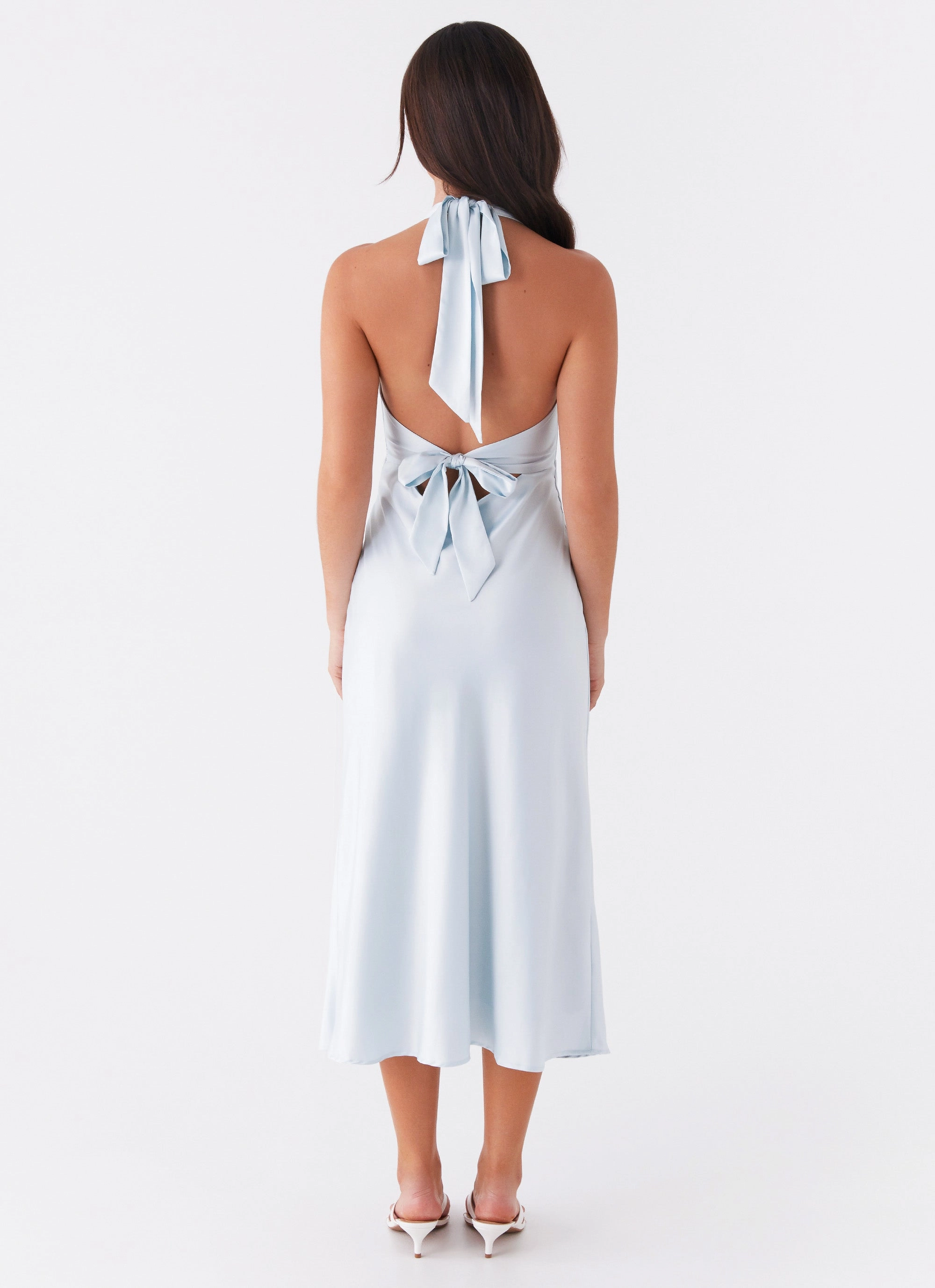Cool Motion Heavy Hearted Midi Dress - Blue