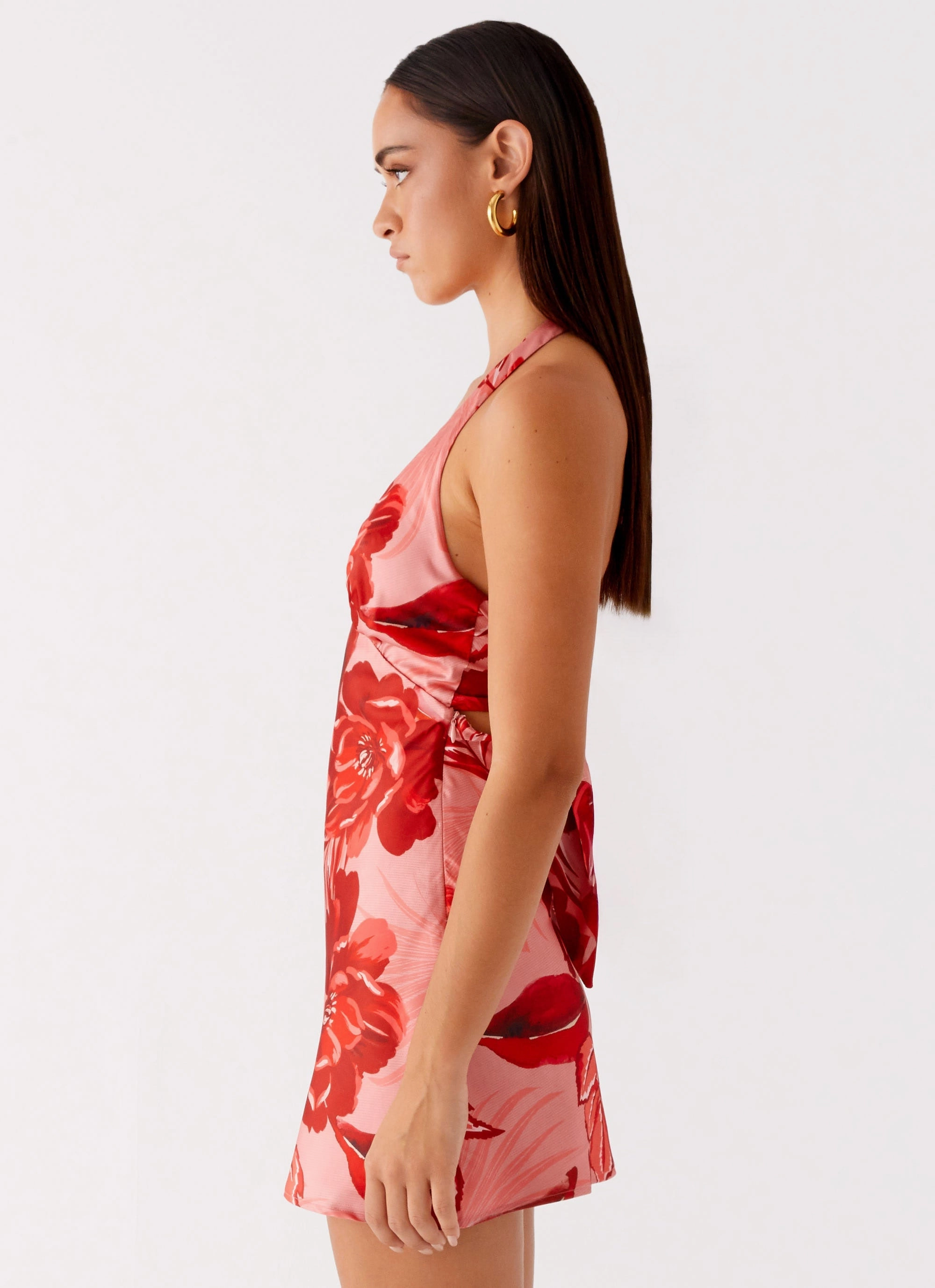 Heavy Hearted Mini Dress - Sicily Sunsets Print Elegant Fit City Rhythm