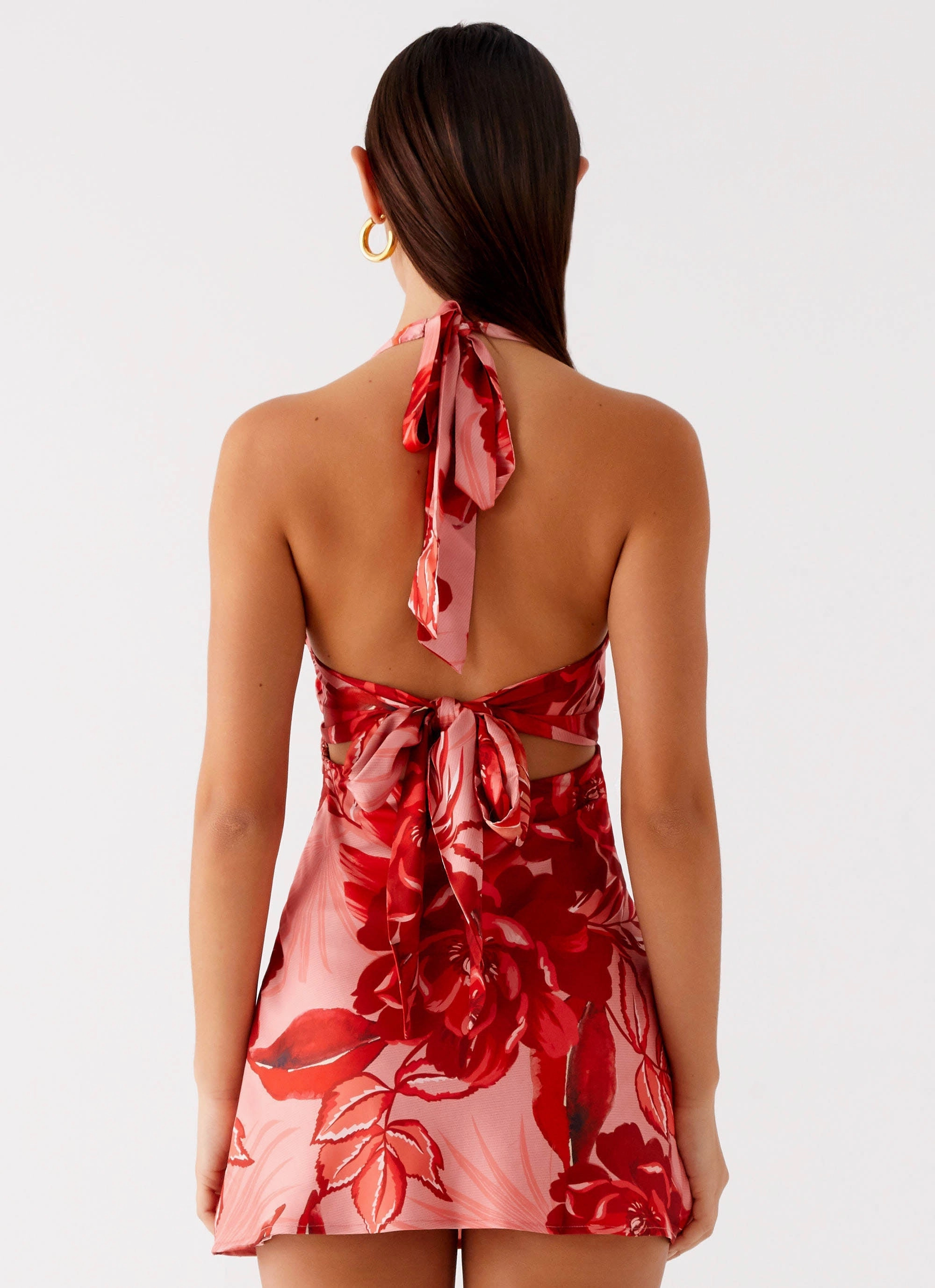 Heavy Hearted Mini Dress - Sicily Sunsets Print Trendy And Comfortable