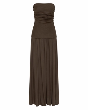 Chic boho dress Hedy Maxi Dress in Forest