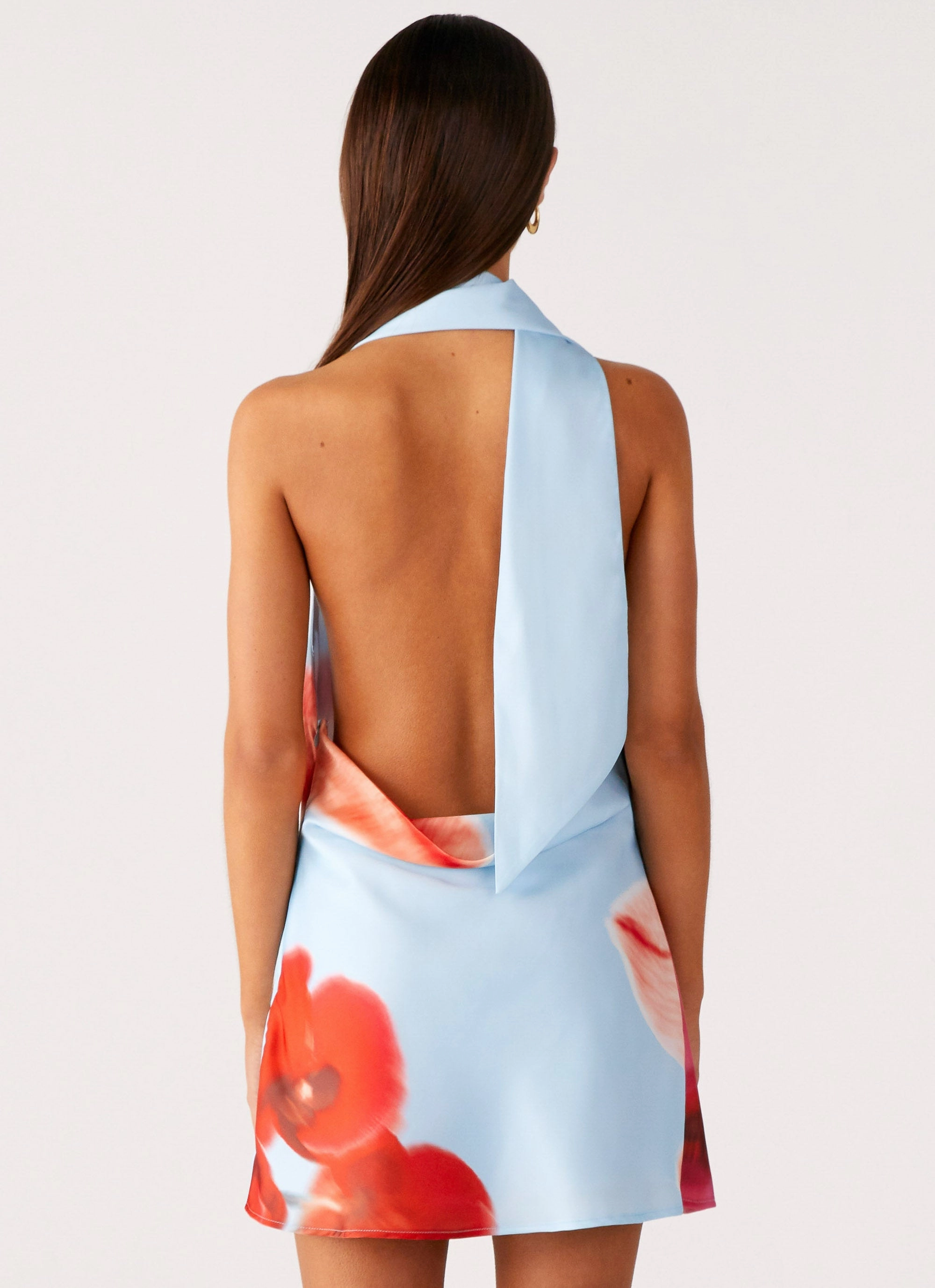 Heidi Mini Dress - Turquoise Bloom Neutral-Shade Smooth Motion