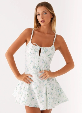 Helena Mini Dress - Vintage Ditsy Floral Quick Fit