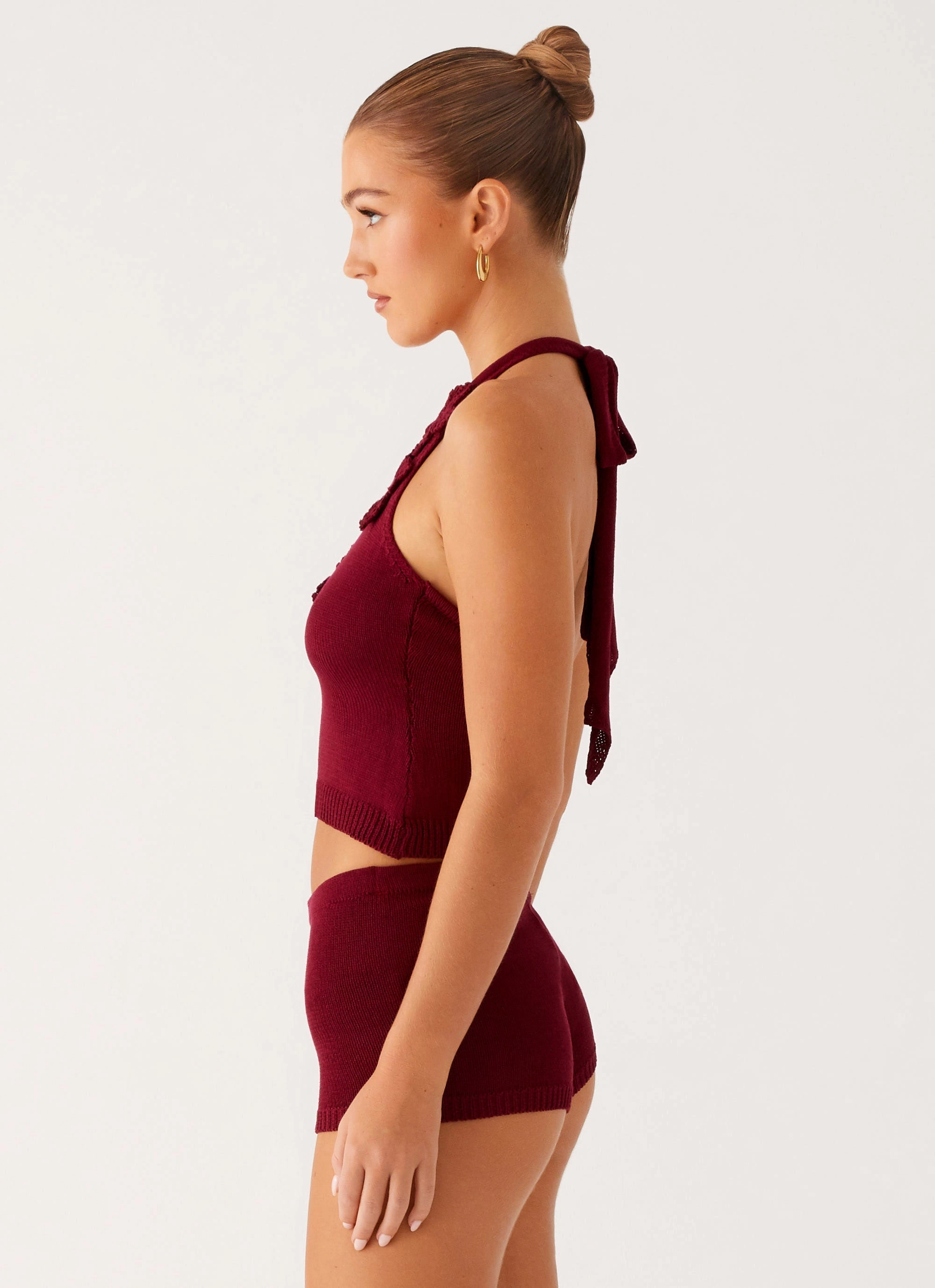 Miffy Crochet Top - Maroon NonToxicCoating Hot Weather