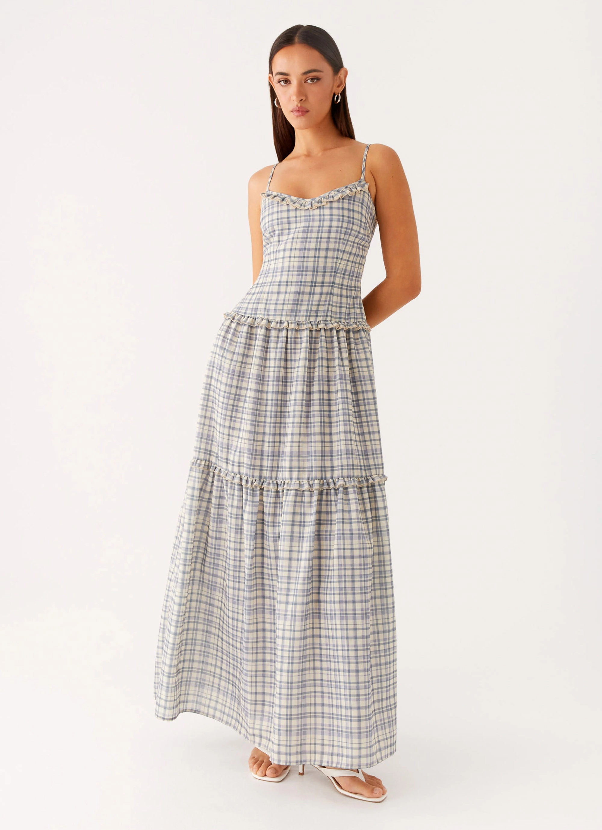 Hermie Midi Dress - Check Contemporary Layer