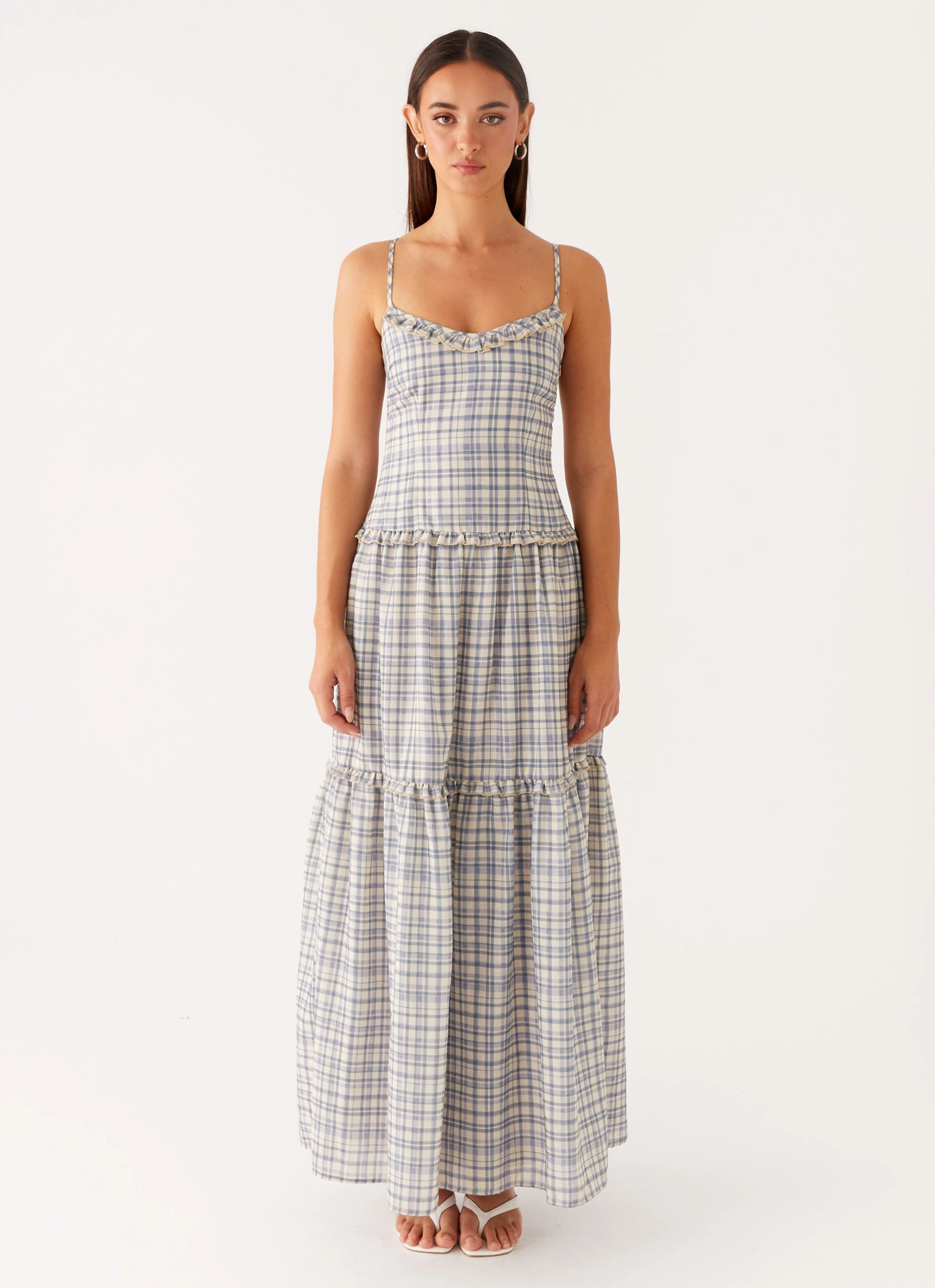 Hermie Midi Dress - Check Day Love Smooth Motion