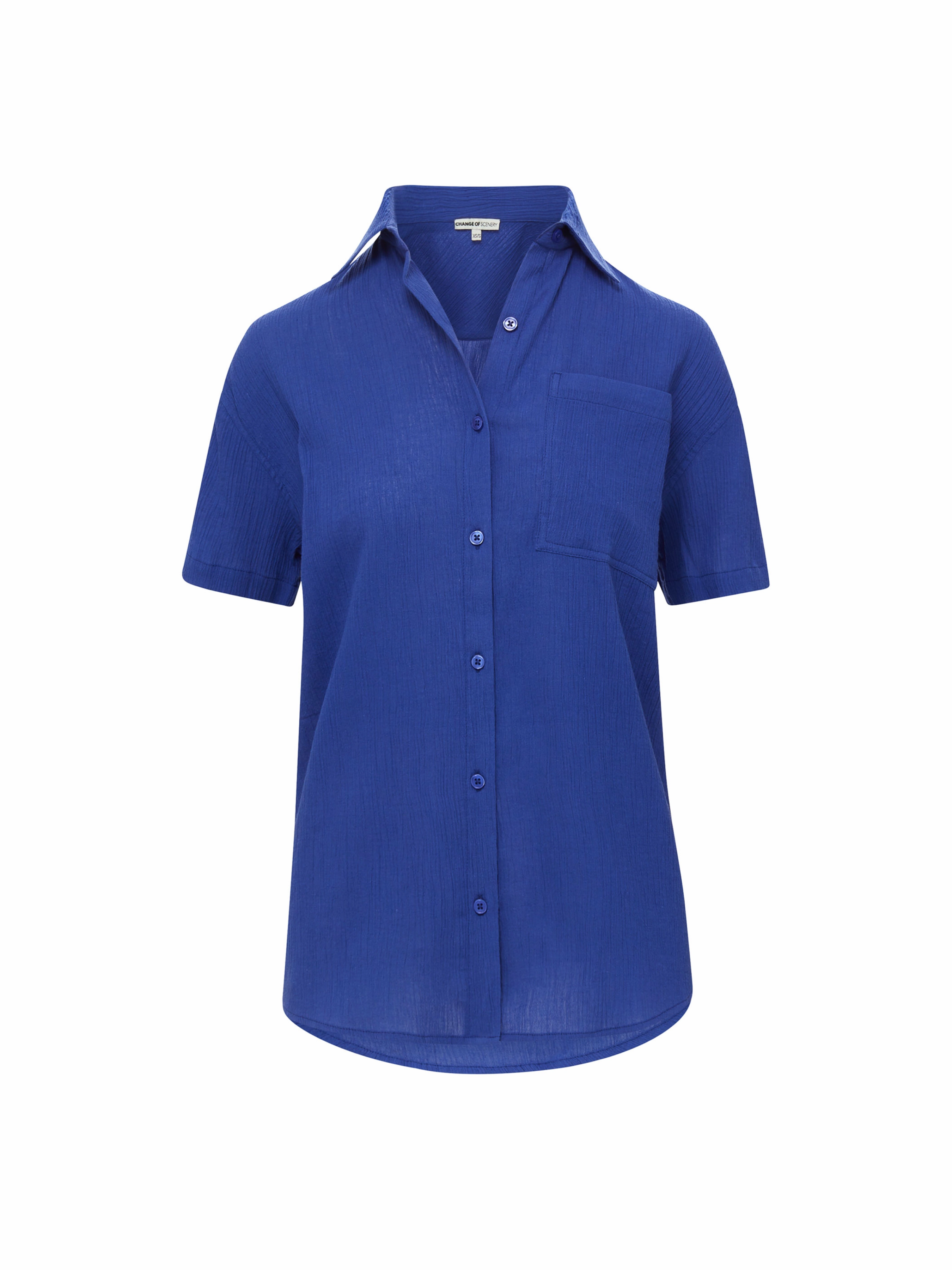 LaserCut Edges Michelle Shirt In Iris