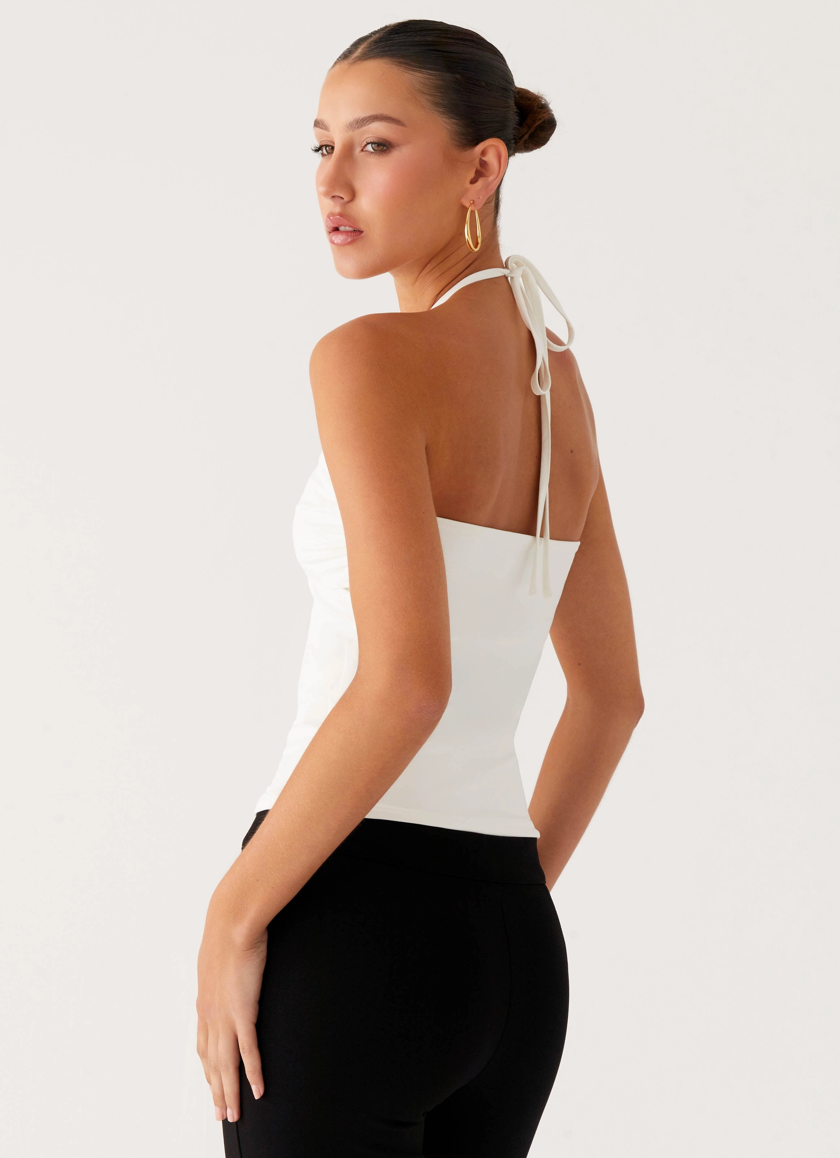 Good Thing Halter Top - White SnagFreeKnit