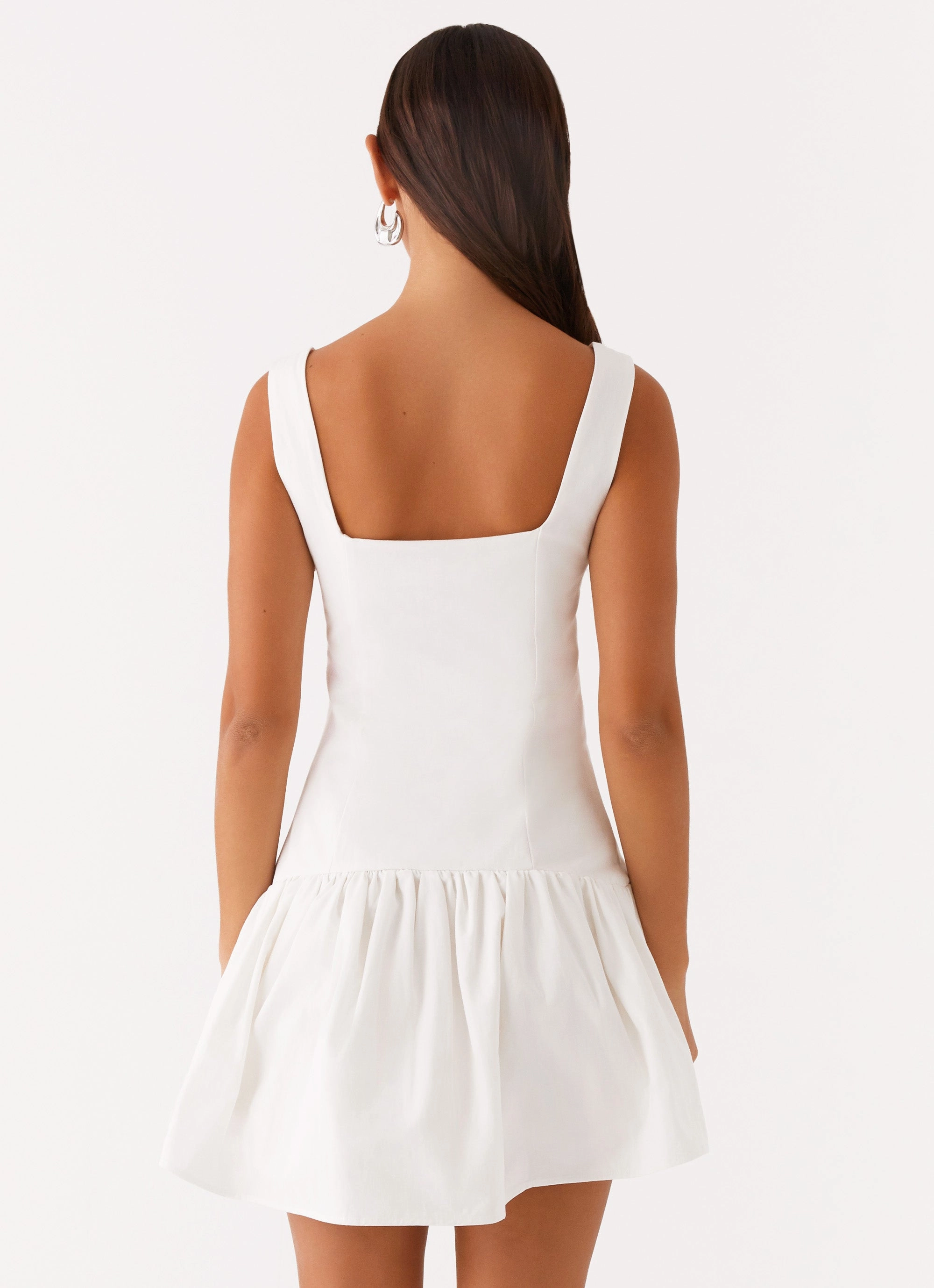 Baby-Shower Stylish Silhouette Jolene Mini Dress - White