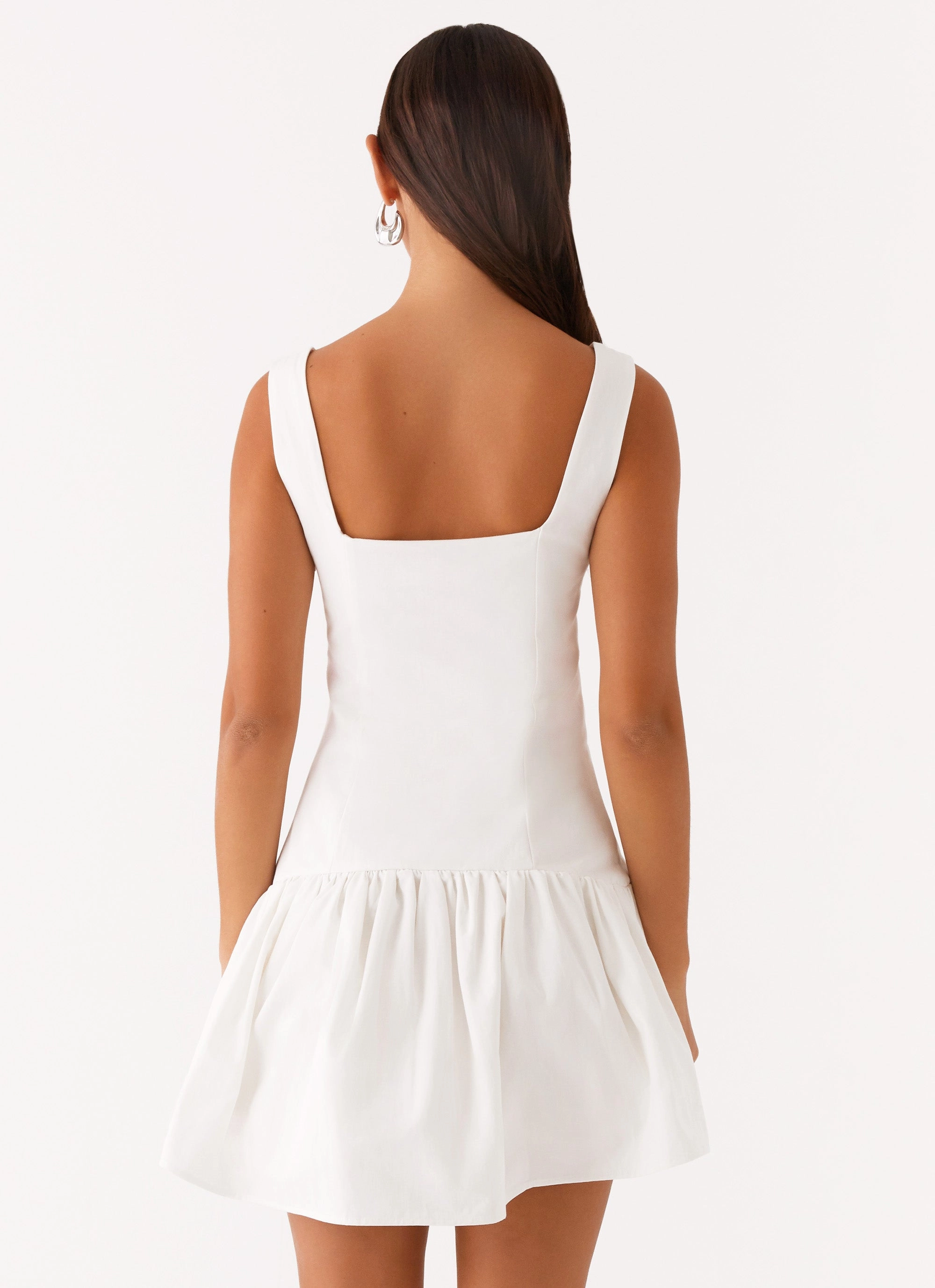 Jolene Mini Dress - White Clean Lines