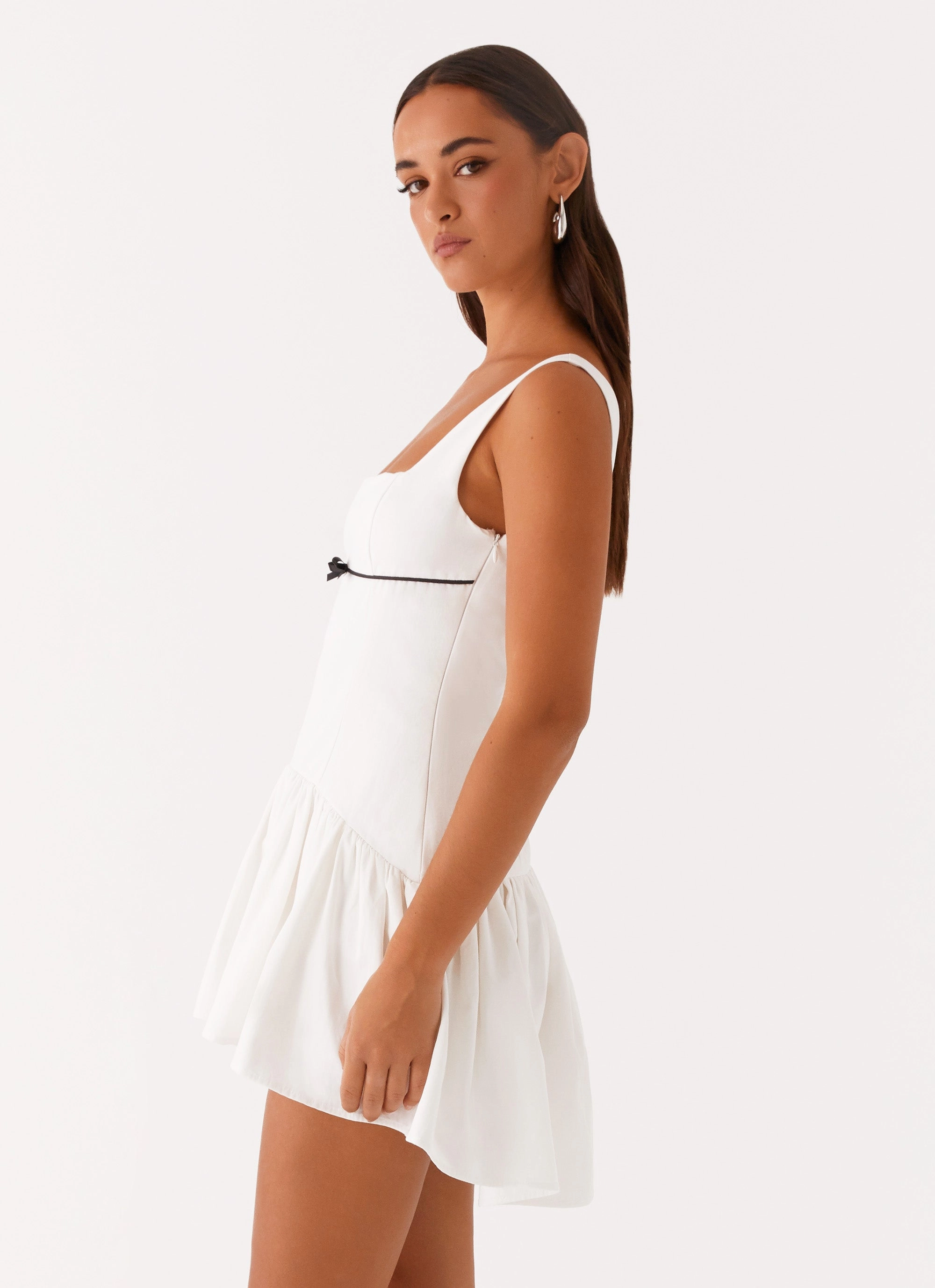 Jolene Mini Dress - White Casual Fit Edge Shape