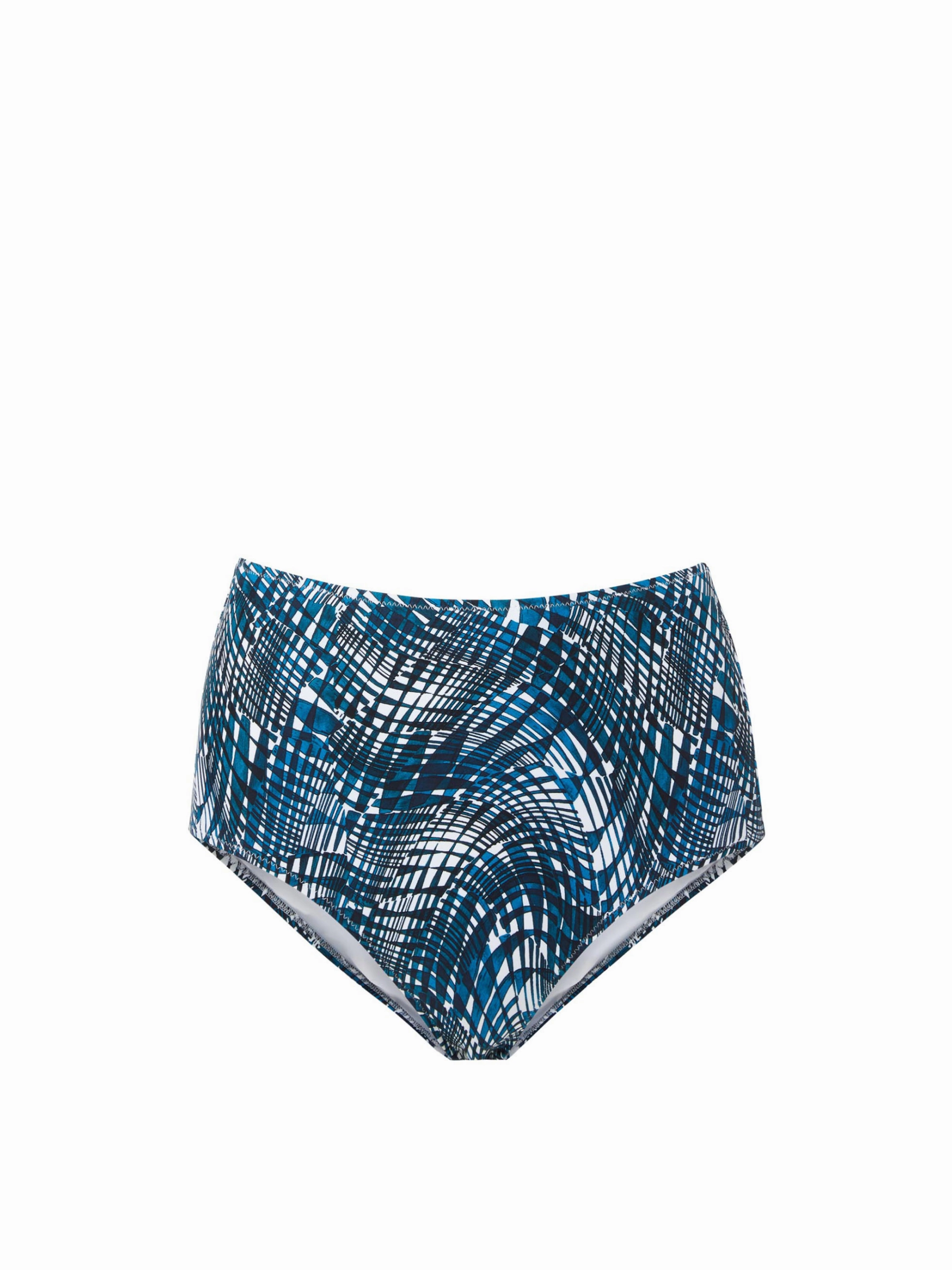 Classic High Waist Bottom Abstract Wave Colorfast Technology