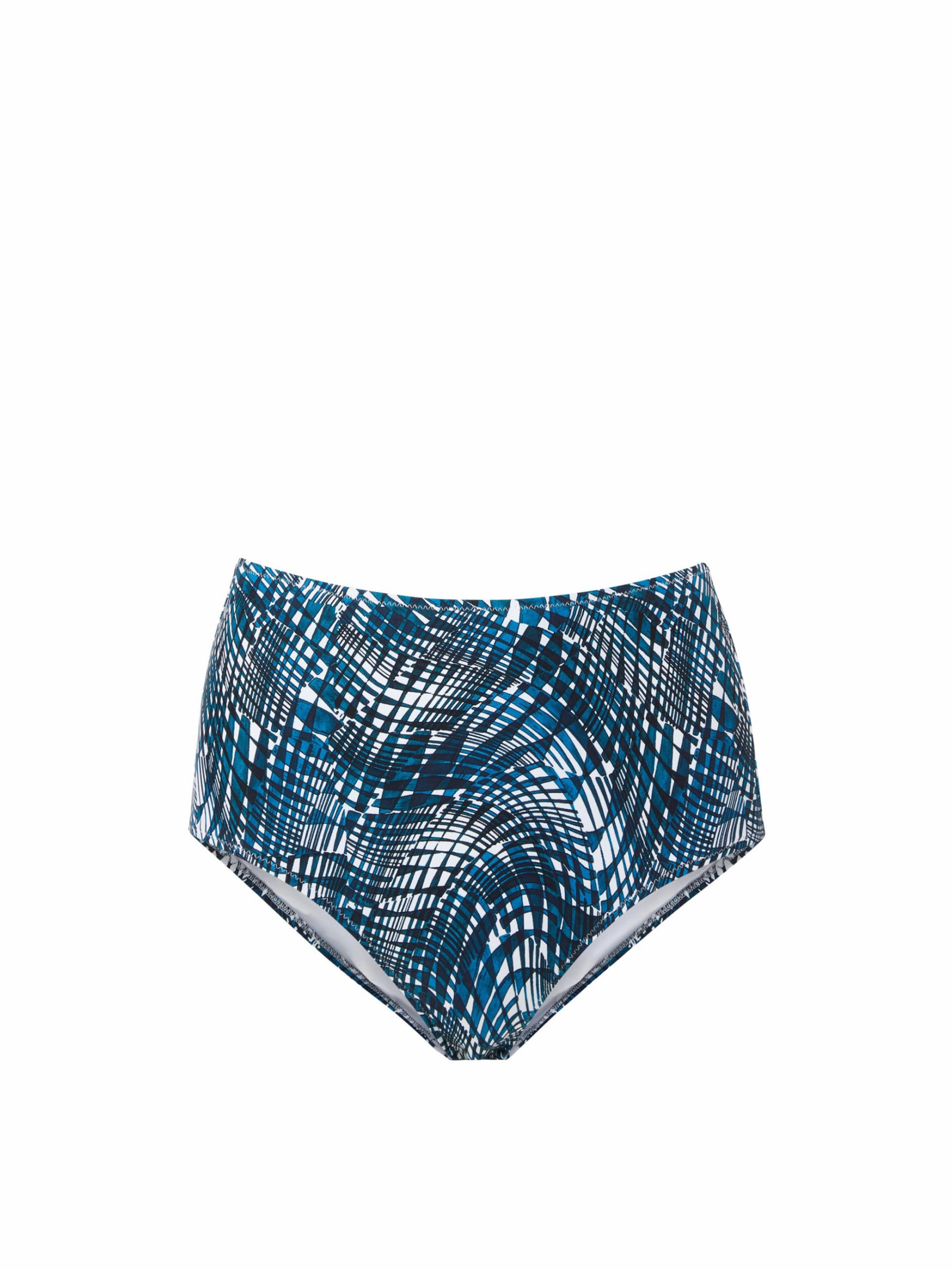 Full Coverage Classic High Waist Bottom Abstract Wave