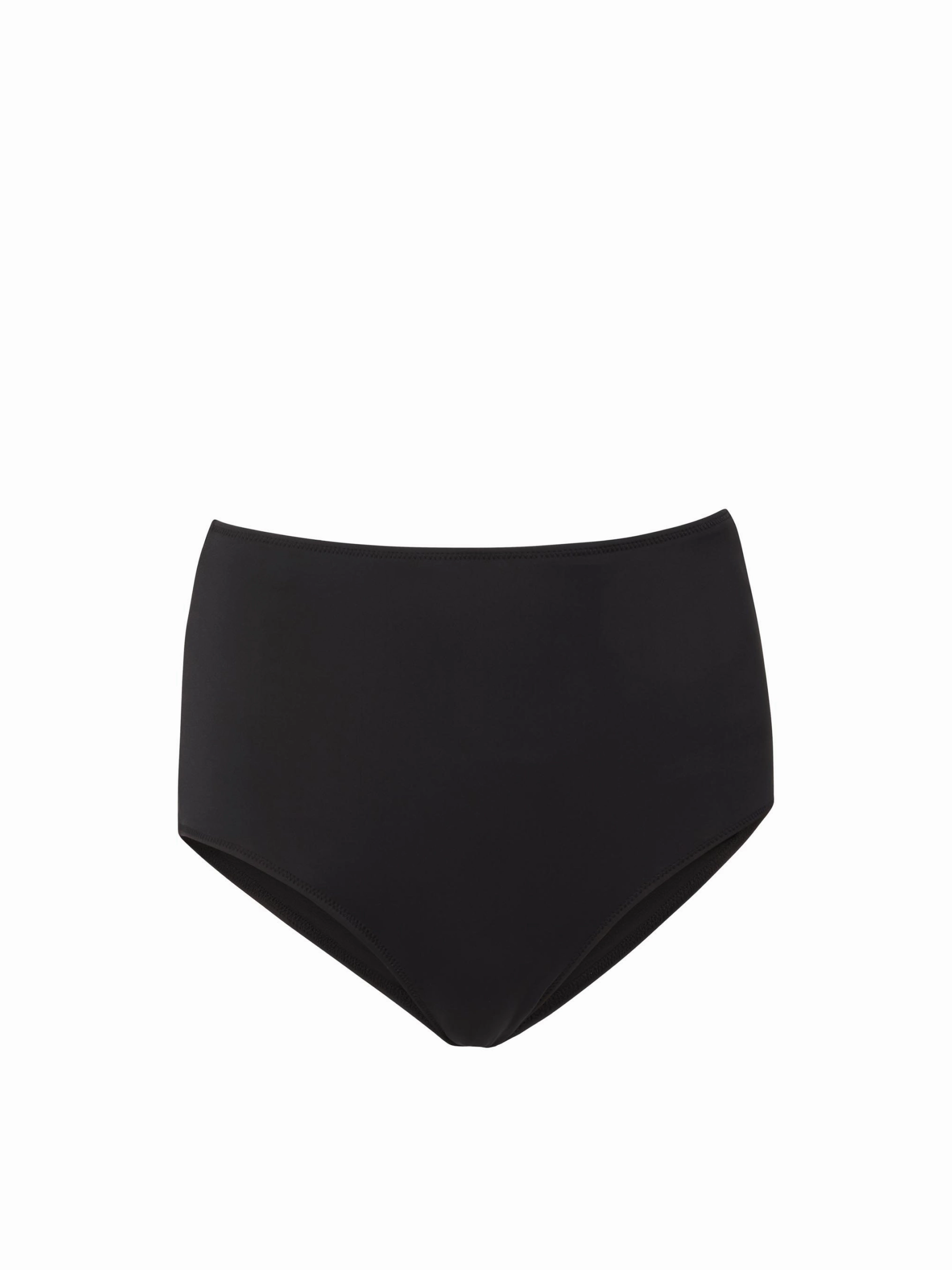 Mesh Detail tropical style Classic High Waist Bottom Black