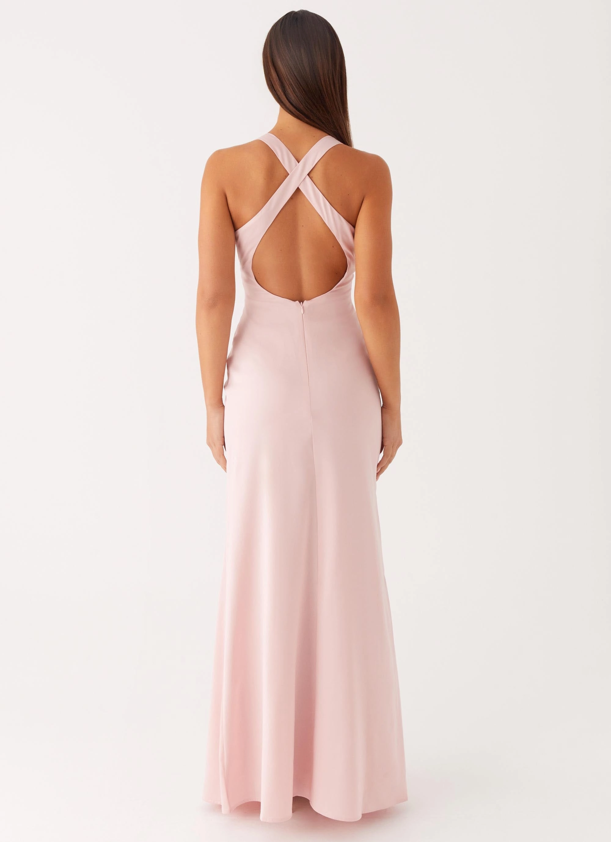 Desi Halterneck Maxi Dress - Pink Quick Look