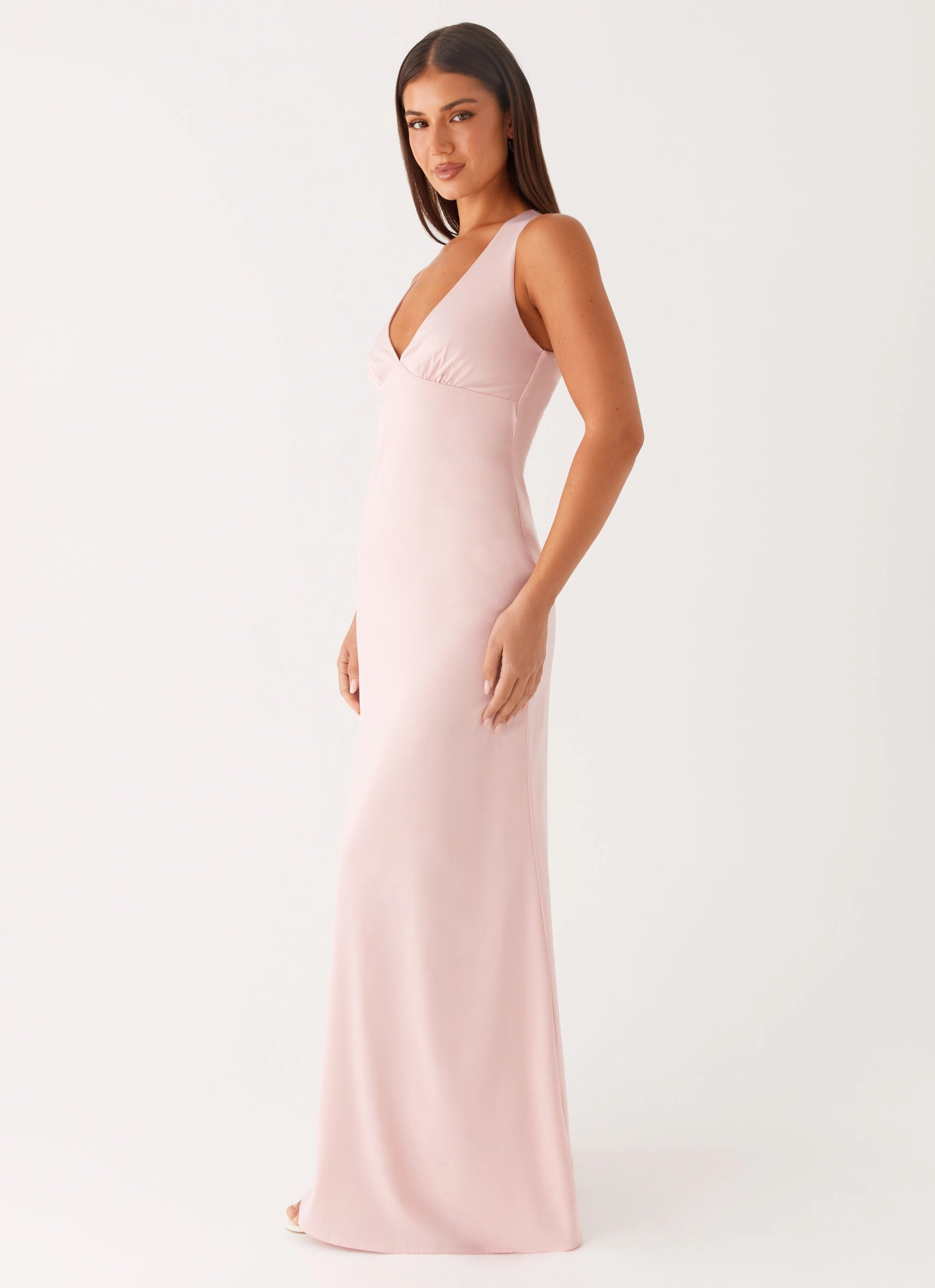 Comfortable and Flattering sweet moment Desi Halterneck Maxi Dress - Pink
